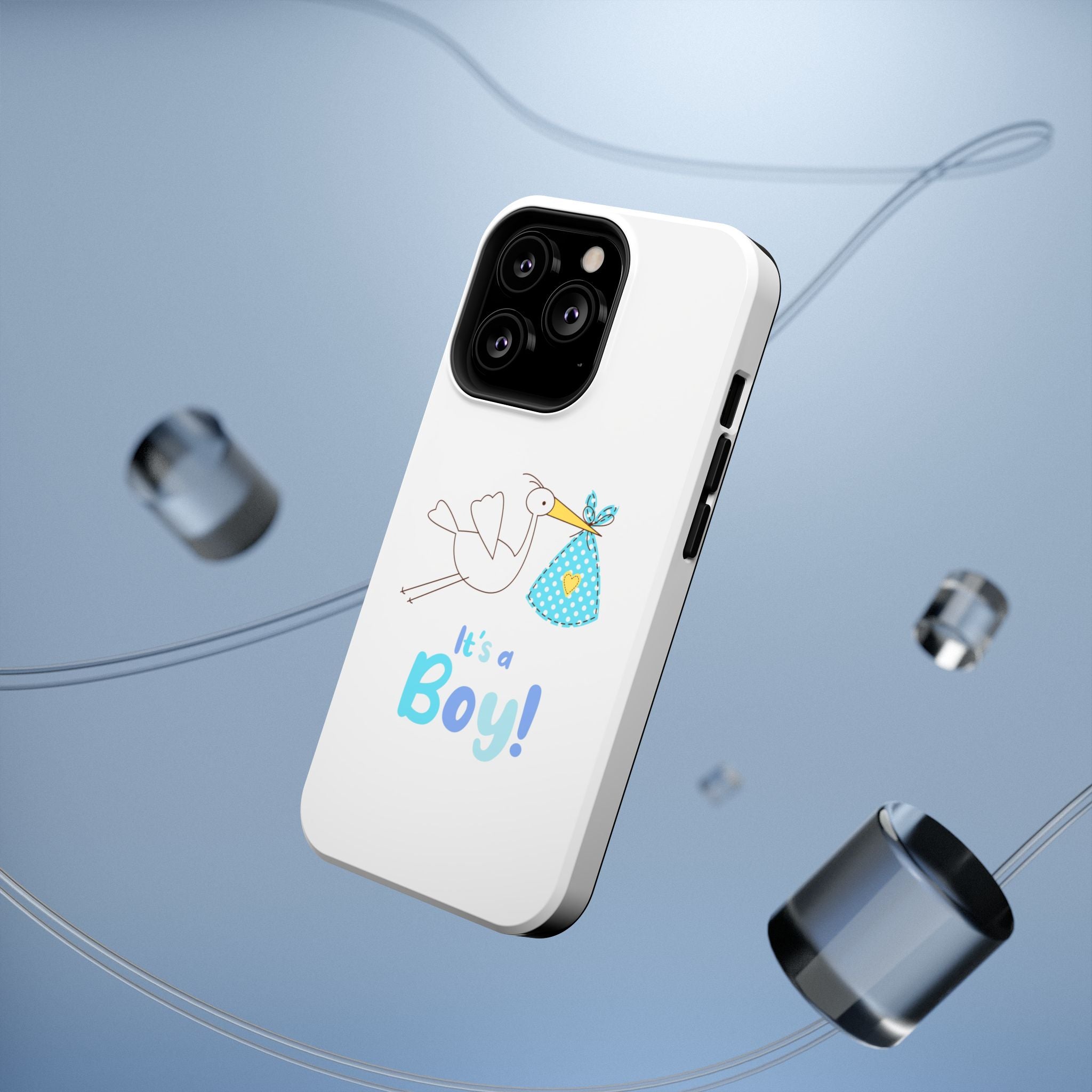 Stork 'It's a Boy' Phone Case | Impact-Resistant Case