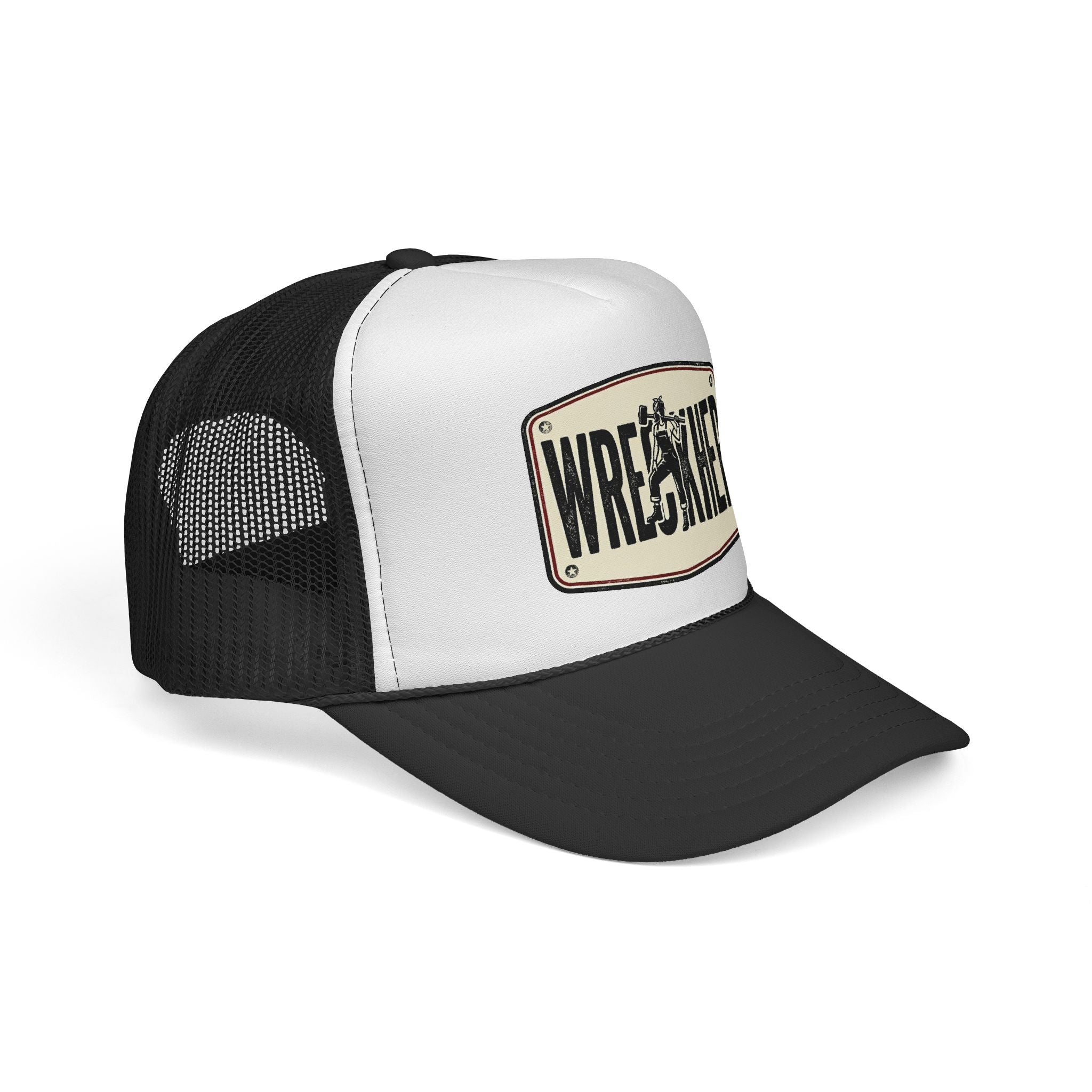 Wreather Vintage Wrestling Patch Trucker Cap | Mesh Back Snapback Hat