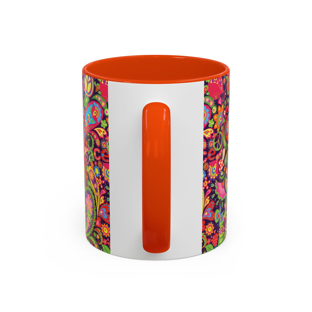 Psychedelic Paisley Peace Mug | Colorful 11oz or 15oz Ceramic