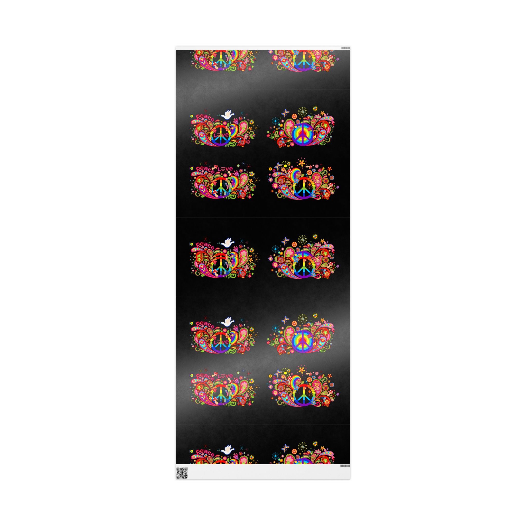 Colorful Floral Skull Wrapping Paper | Roll