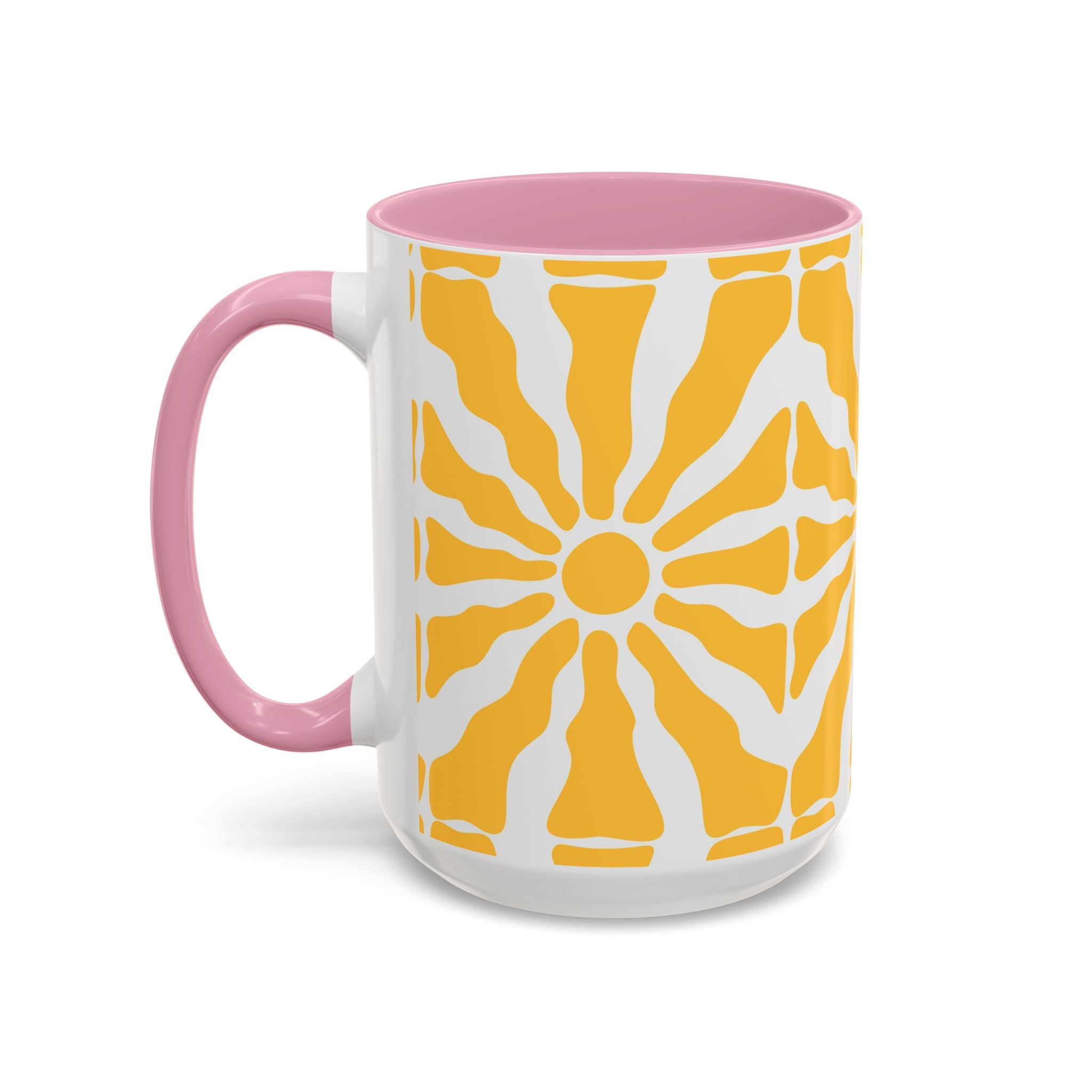 Yellow Sunburst Mug | Ceramic Coffee Cup