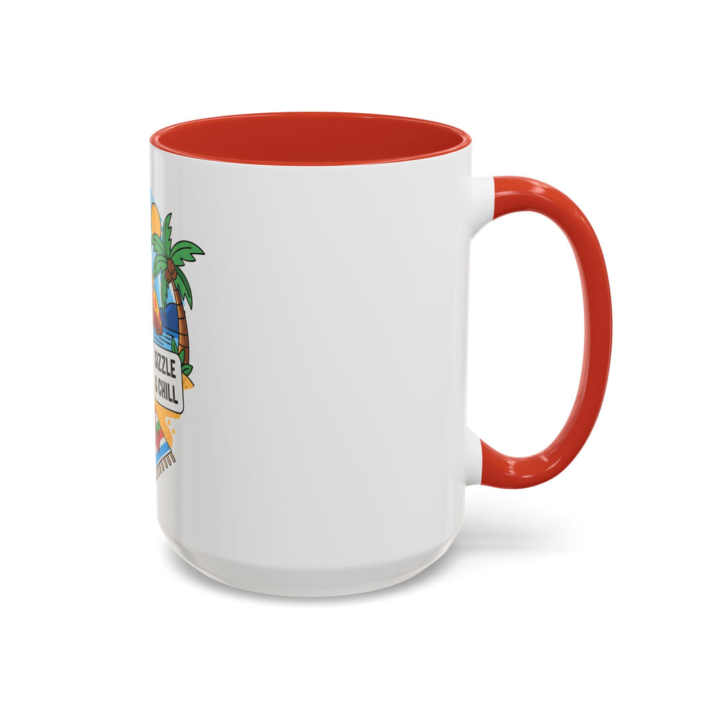 Sizzle & Chill Bacon Sunbathing Cartoon Accent Coffee Mug | 11oz or 15oz
