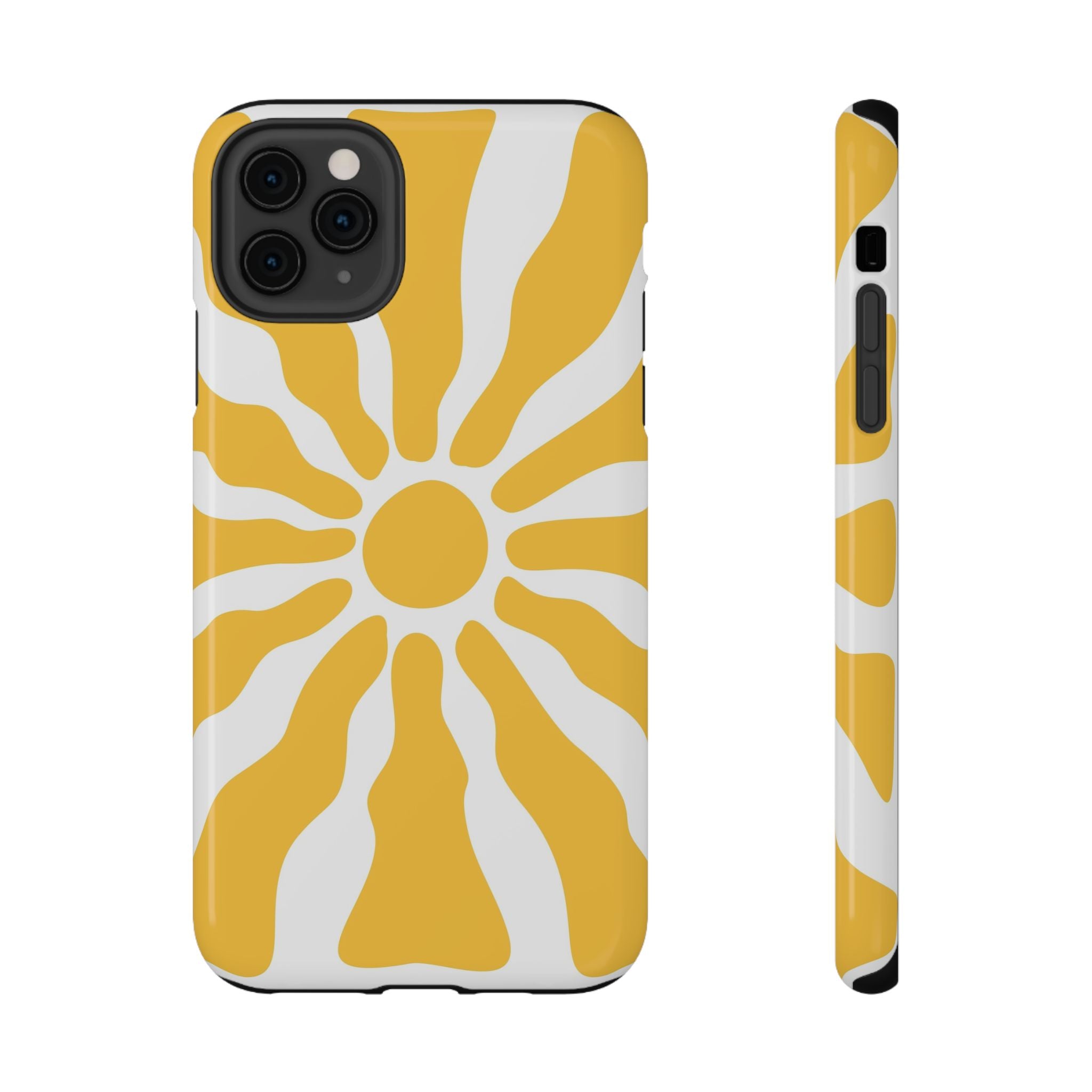 Retro Sunburst iPhone Case | Impact-Resistant Phone Case