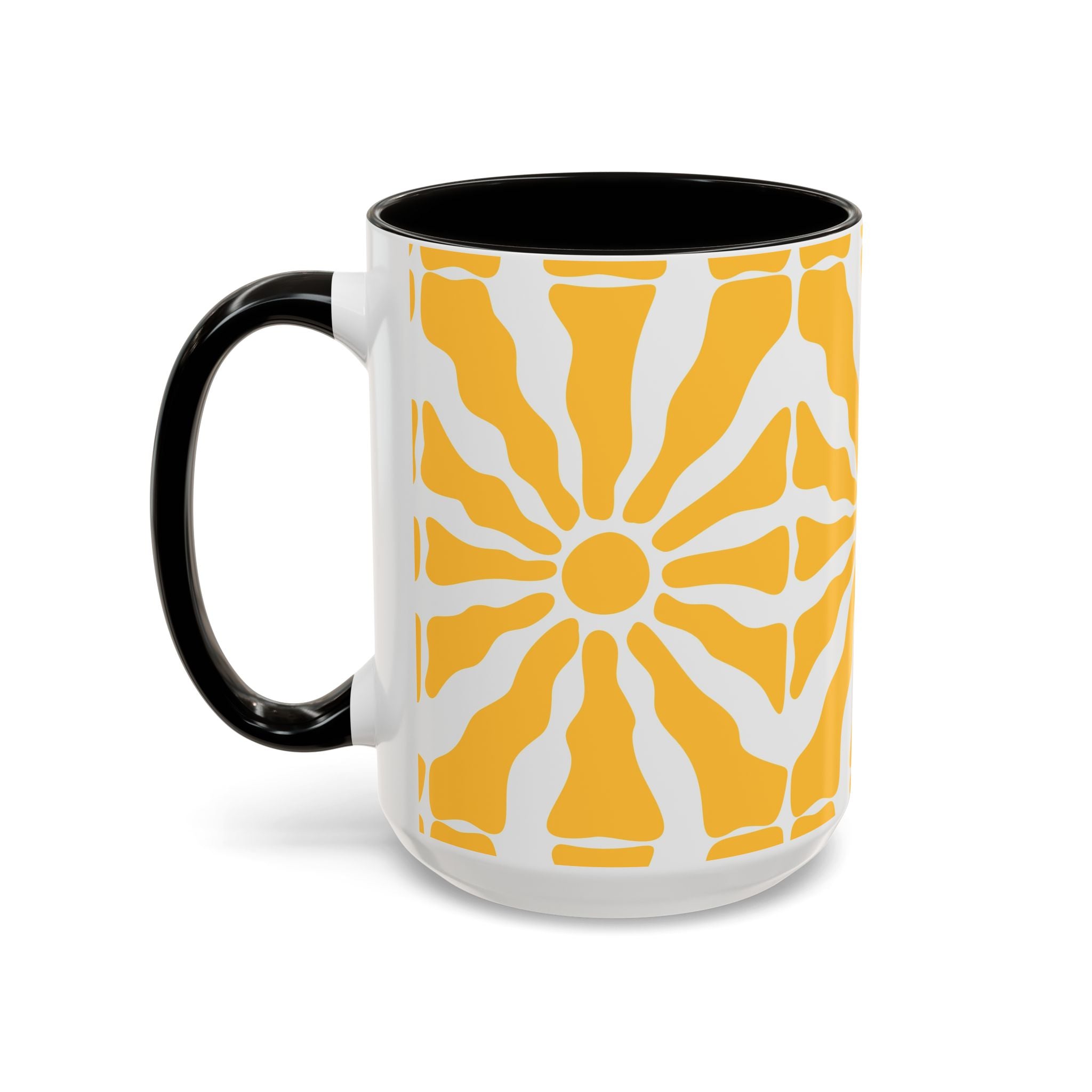 Yellow Sunburst Mug | Ceramic Coffee Cup