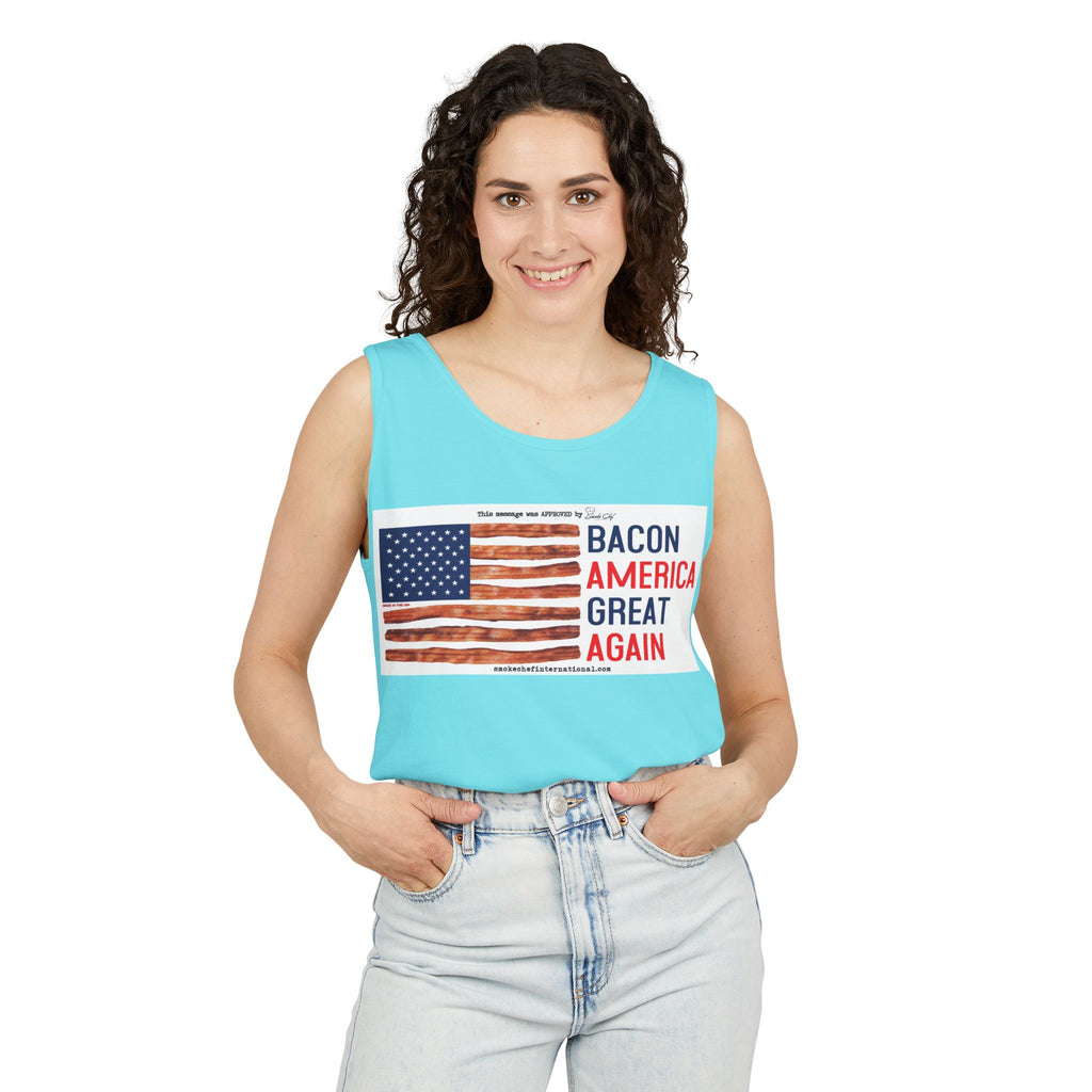 Bacon America Great Again Tank Top | American Flag Bacon Graphic