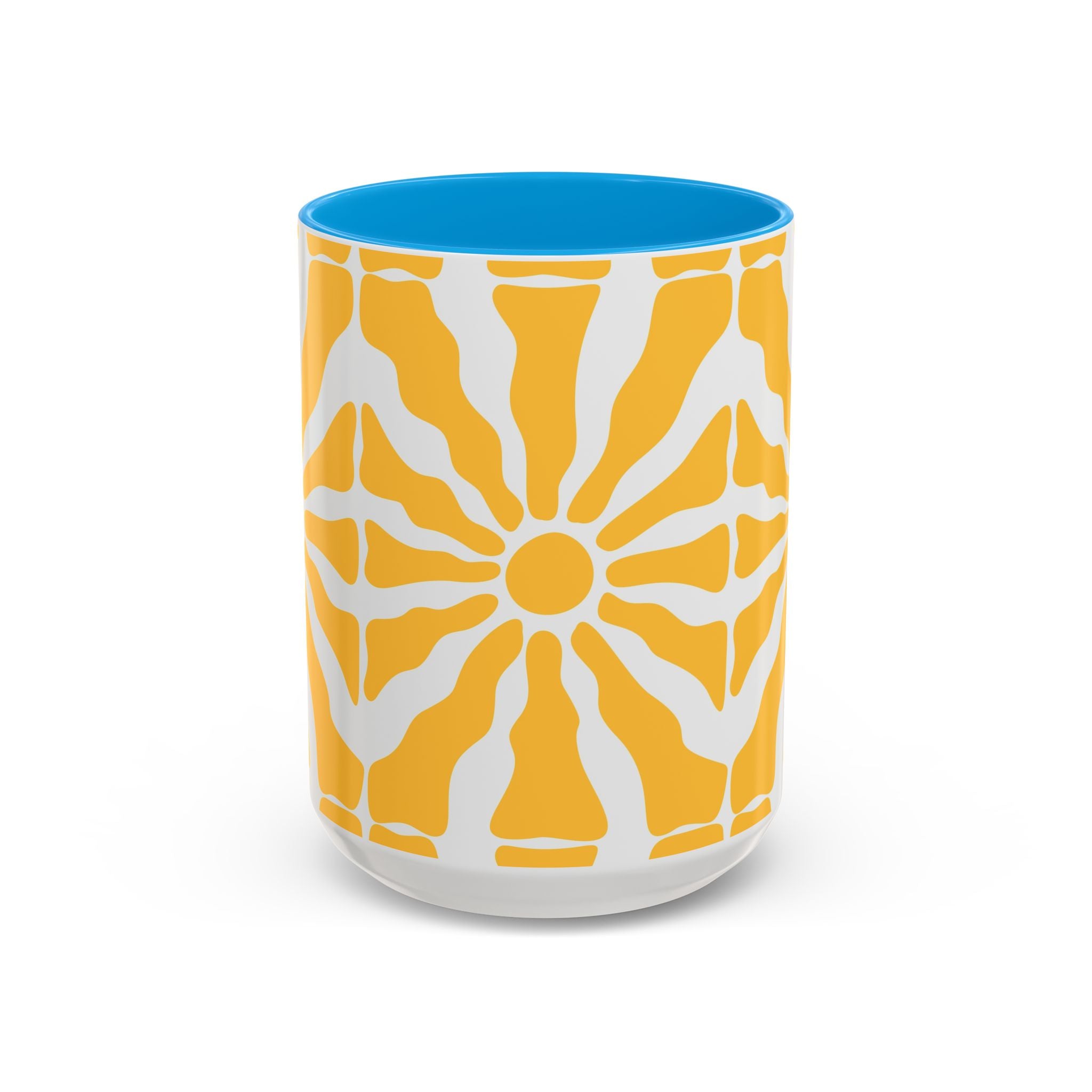 Yellow Sunburst Mug | Ceramic Coffee Cup