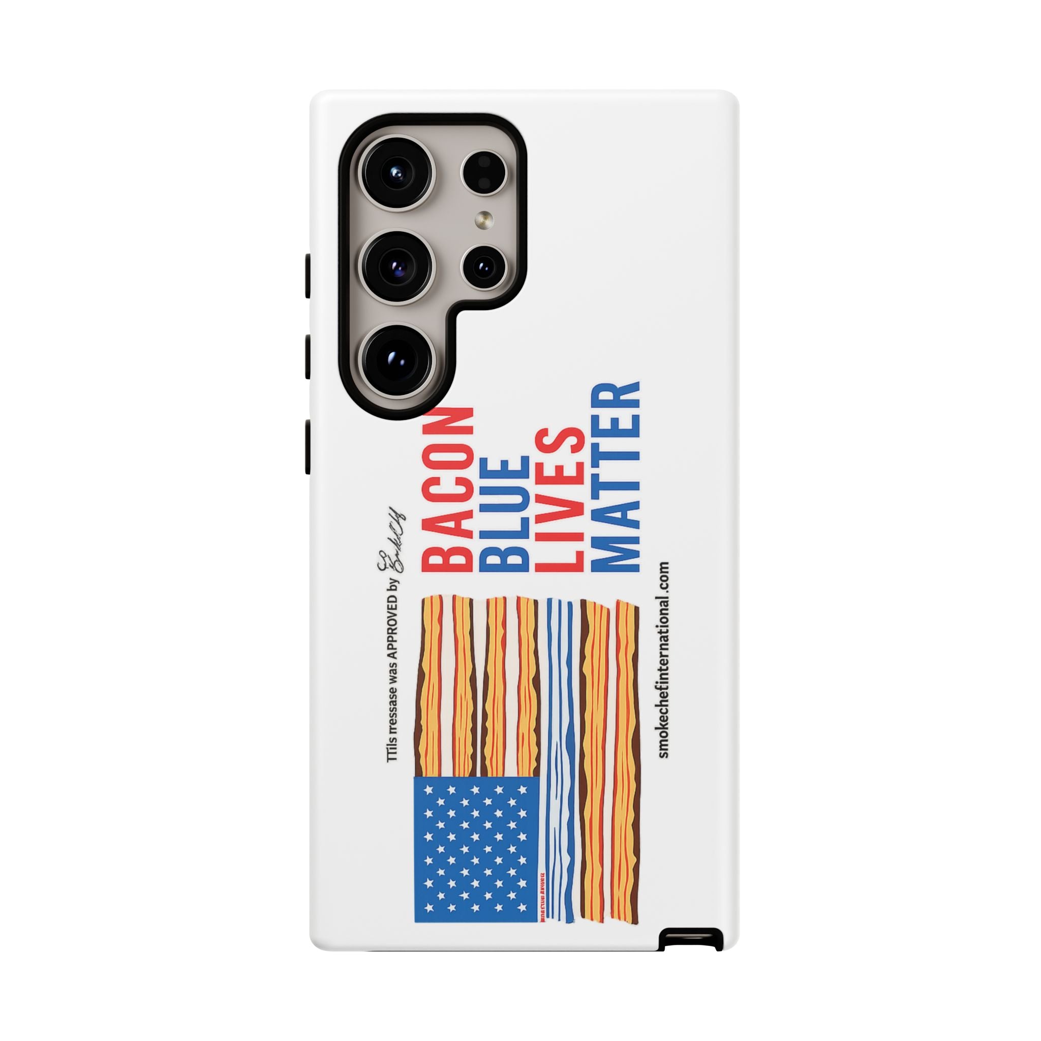 Bacon Blue Lives Matter Phone Case | Patriotic Flag Bacon Illustration