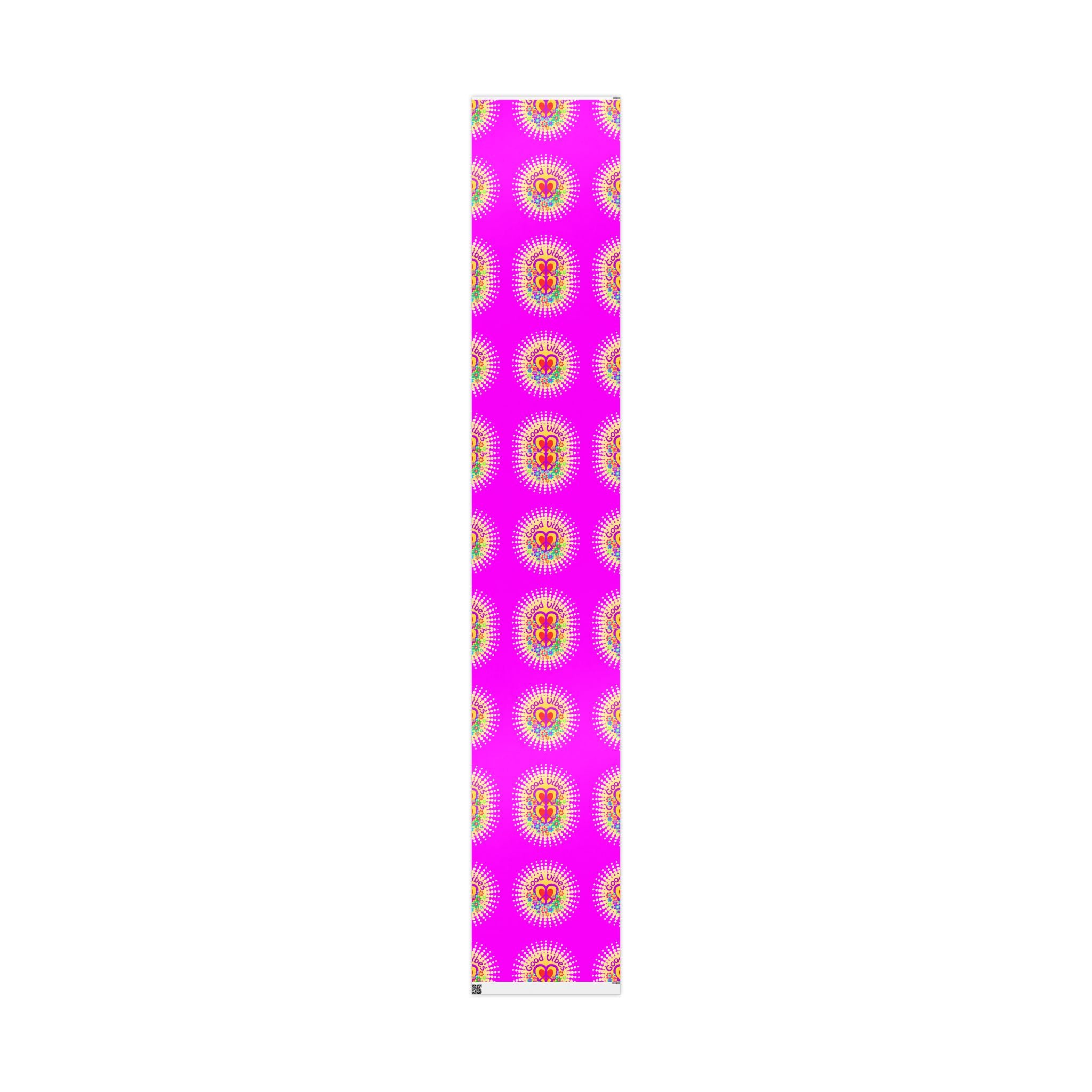 Bright Pink Floral Wrapping Paper Roll — Retro Daisy Gift Wrap
