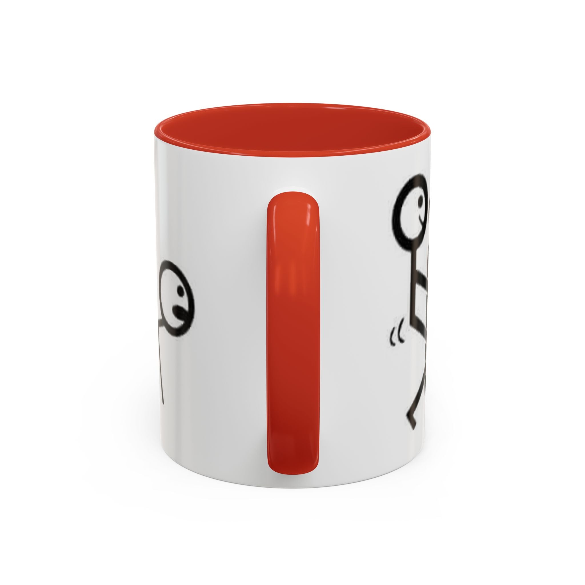 Sit Before It Mug | Funny Stick Figure Coffee Cup, Morning Routine Accent Mug