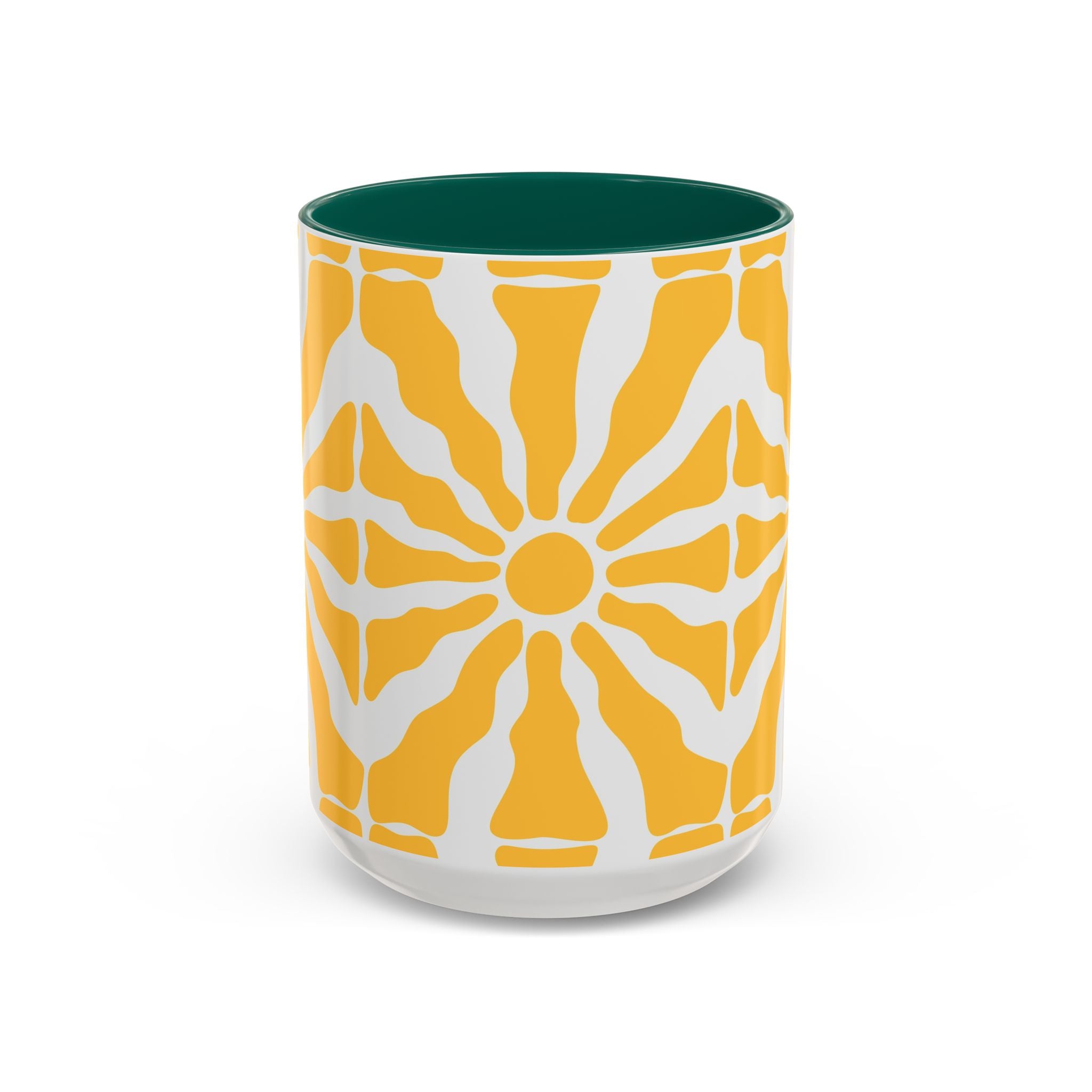 Yellow Sunburst Mug | Ceramic Coffee Cup