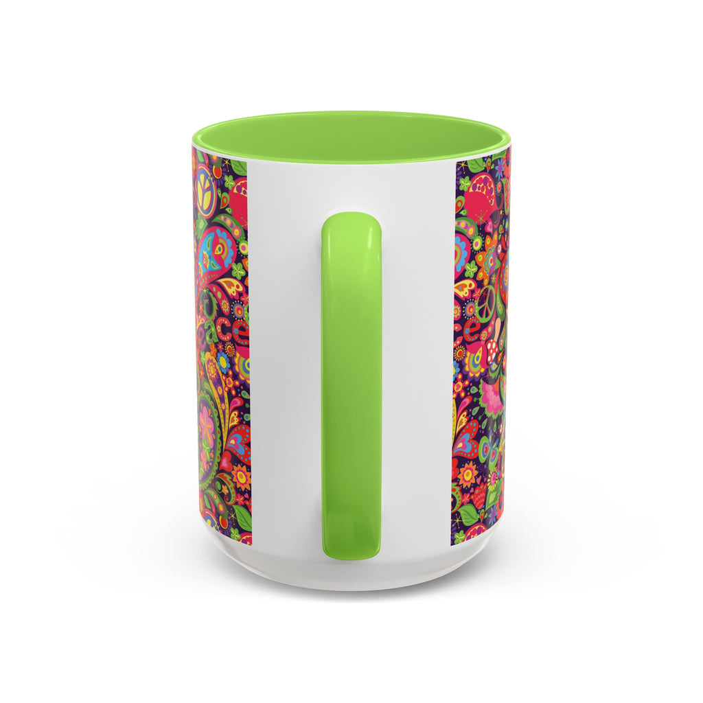 Psychedelic Paisley Peace Mug | Colorful 11oz or 15oz Ceramic