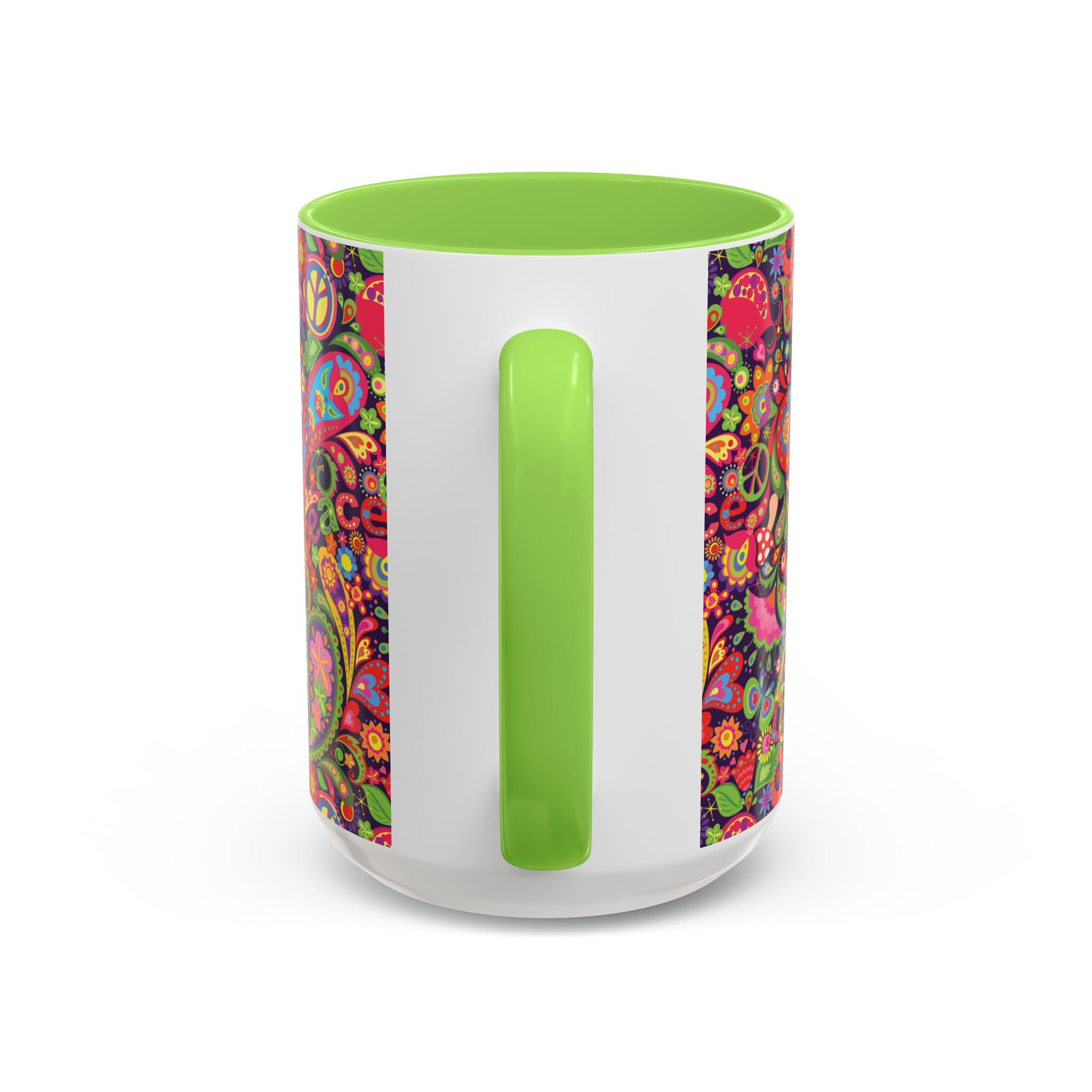 Psychedelic Paisley Peace Mug | Colorful 11oz or 15oz Ceramic