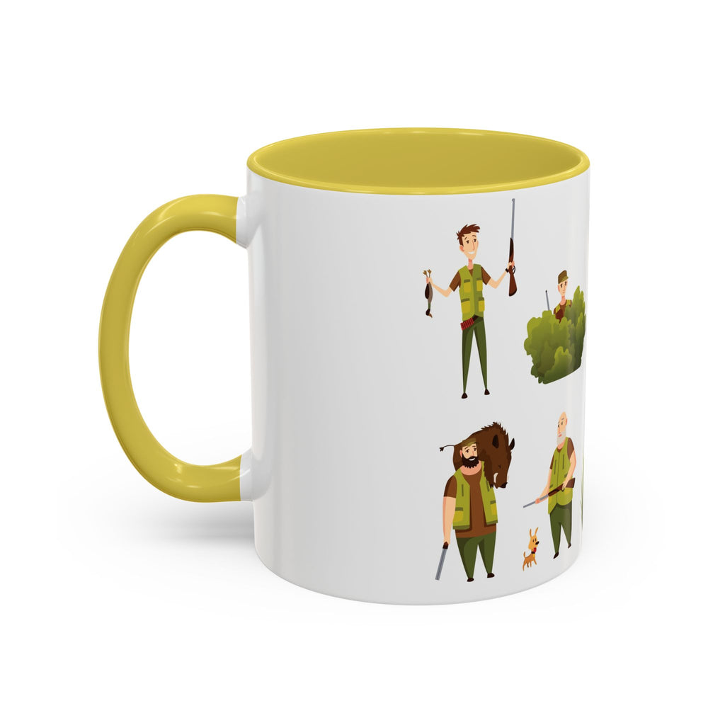 Hunter Pattern Mug | Hunting Illustrations, Outdoorsman Coffee Cup