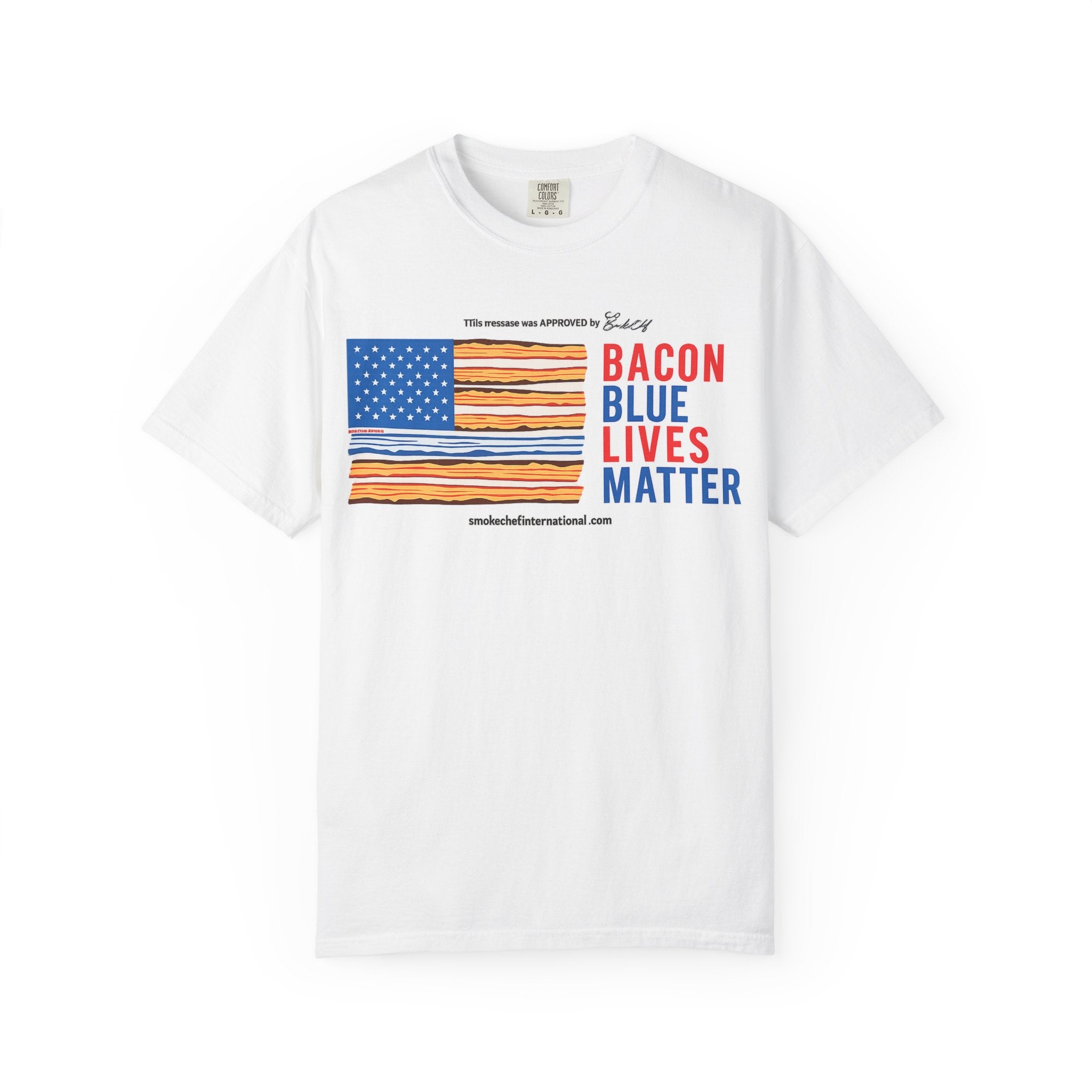 Bacon Blue Lives Matter T-Shirt | American Flag Bacon Strips