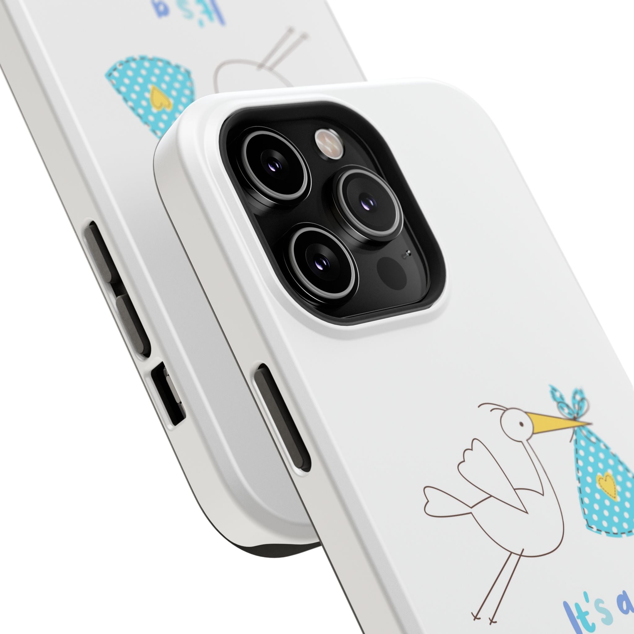 Stork 'It's a Boy' Phone Case | Impact-Resistant Case