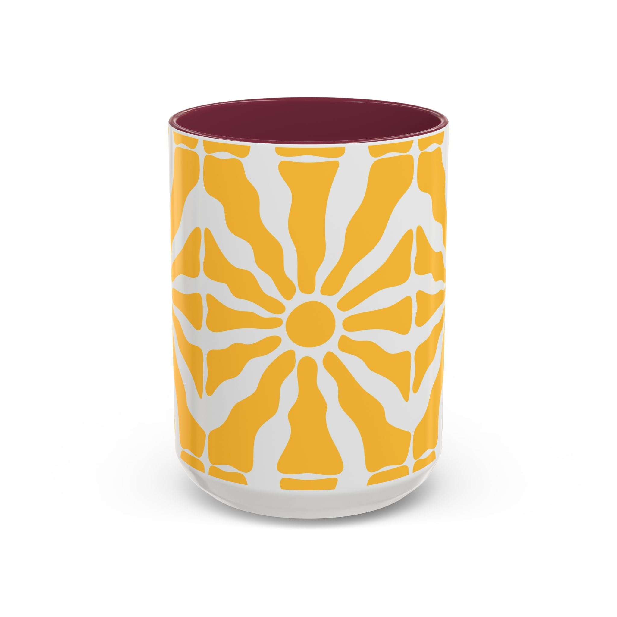 Yellow Sunburst Mug | Ceramic Coffee Cup