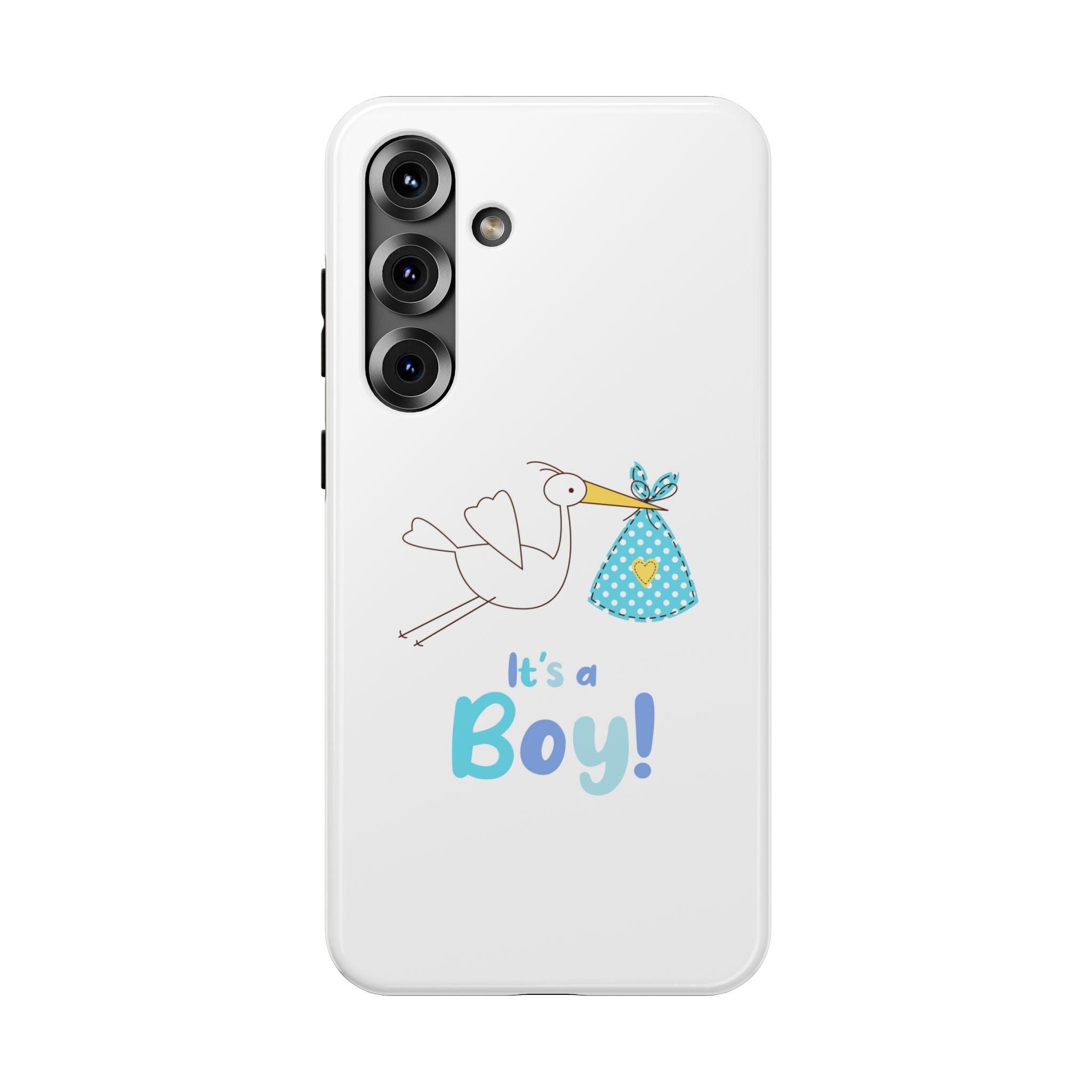 Stork 'It's a Boy' Phone Case | Impact-Resistant Case