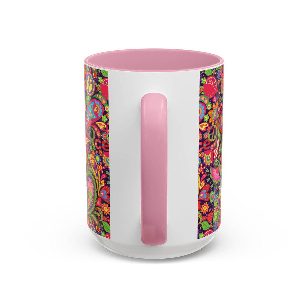 Psychedelic Paisley Peace Mug | Colorful 11oz or 15oz Ceramic
