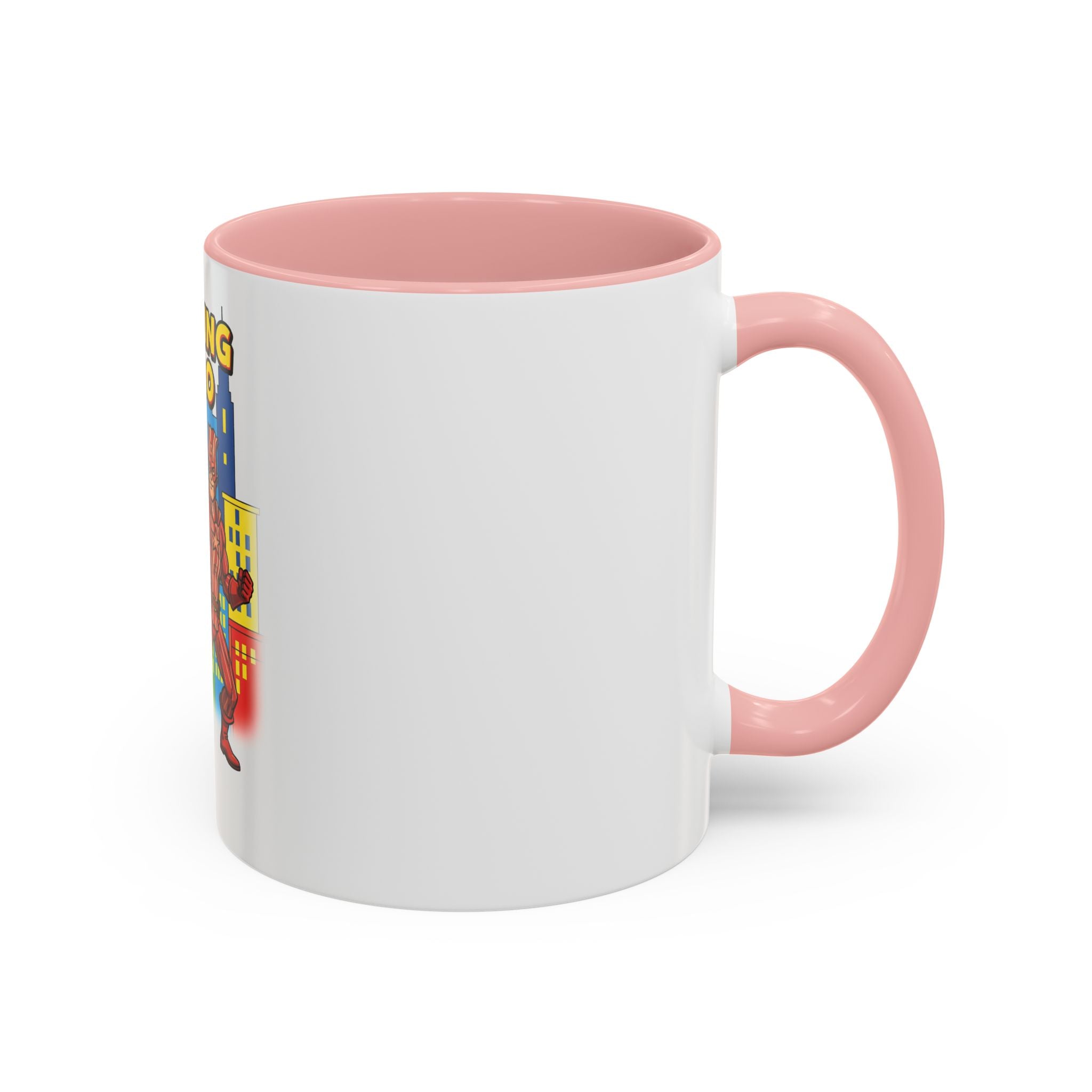 Sizzling Hero Mug | Accent Coffee Mug 11oz 15oz, Superhero City Design