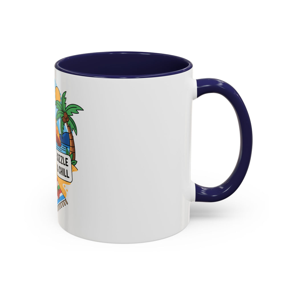 Sizzle & Chill Bacon Sunbathing Cartoon Accent Coffee Mug | 11oz or 15oz