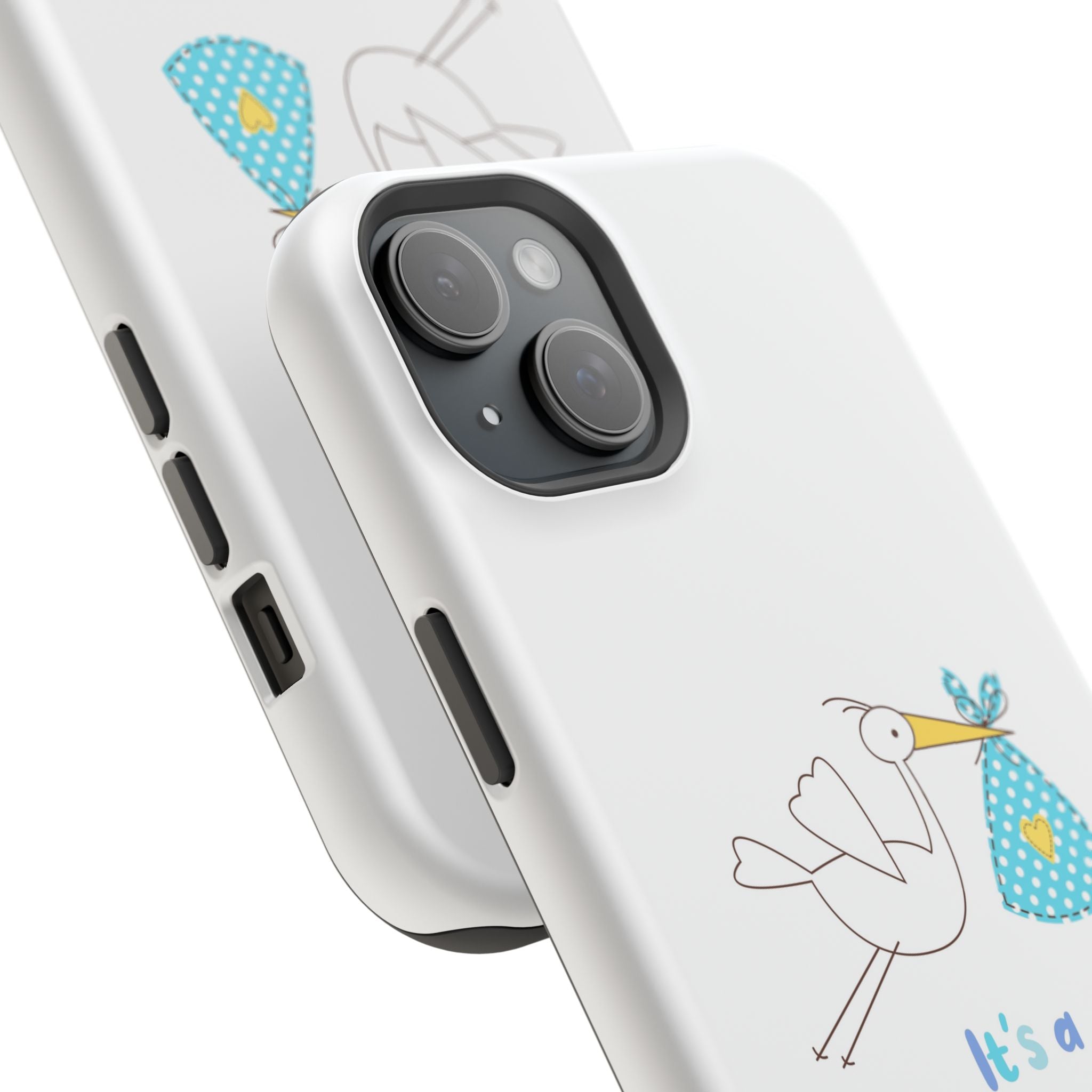 Stork 'It's a Boy' Phone Case | Impact-Resistant Case