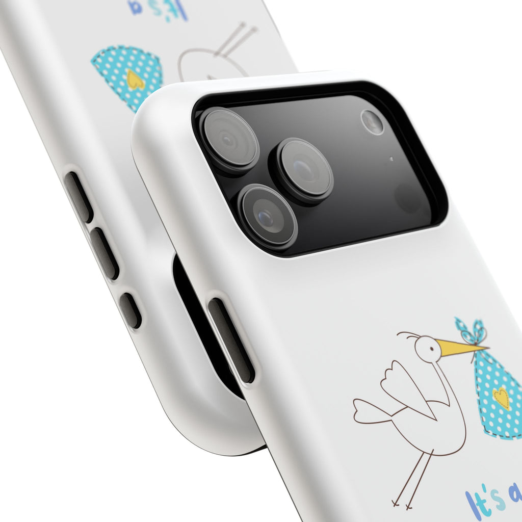 Stork 'It's a Boy' Phone Case | Impact-Resistant Case