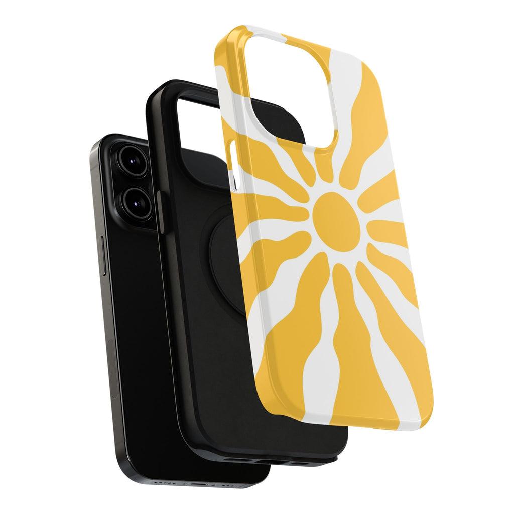 Retro Sunburst iPhone Case | Impact-Resistant Phone Case