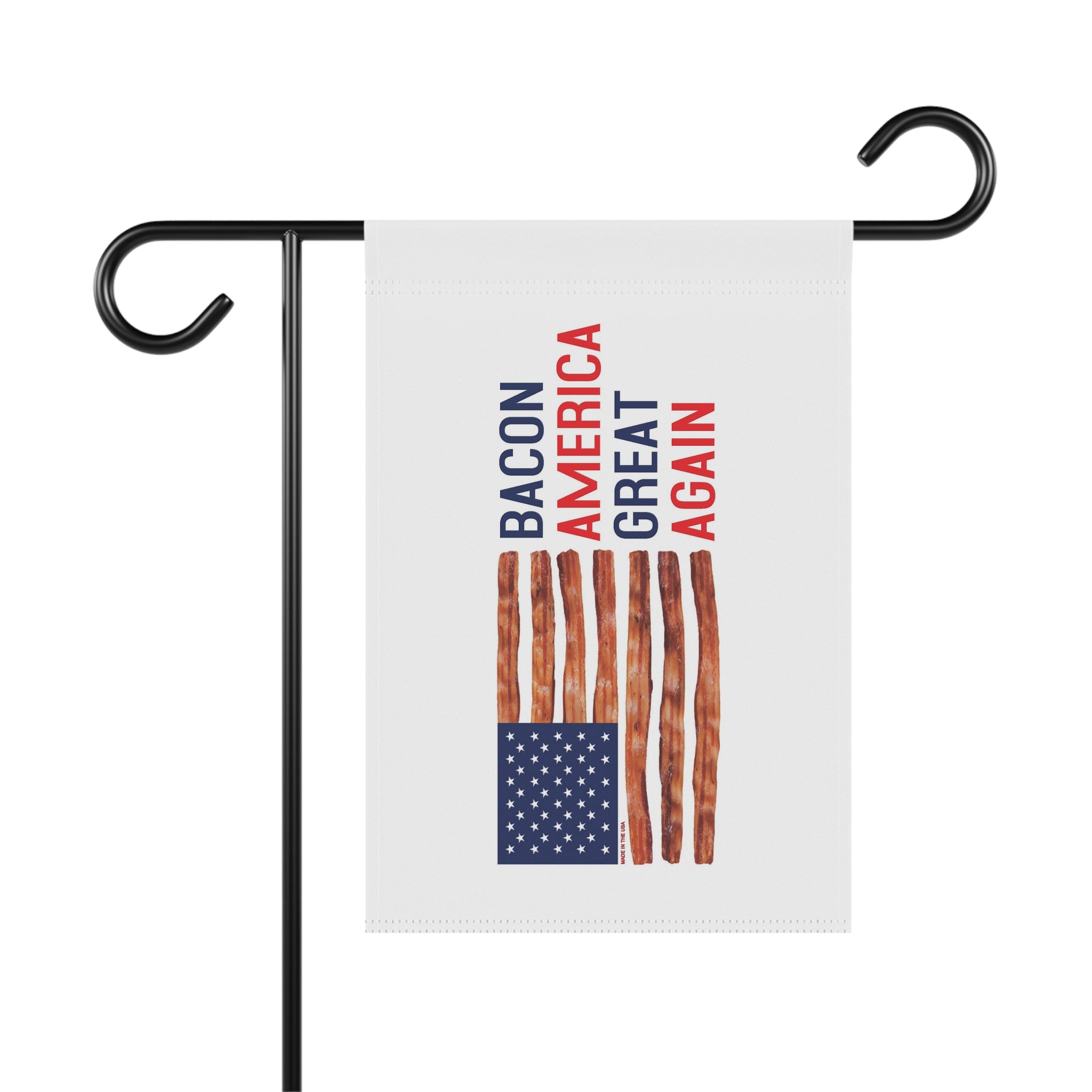 Bacon America Great Again Garden Flag | House Banner, Patriotic Bacon Stripes