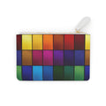 Rainbow Color Grid Mini Clutch Bag | Pixel Palette Zipper Pouch
