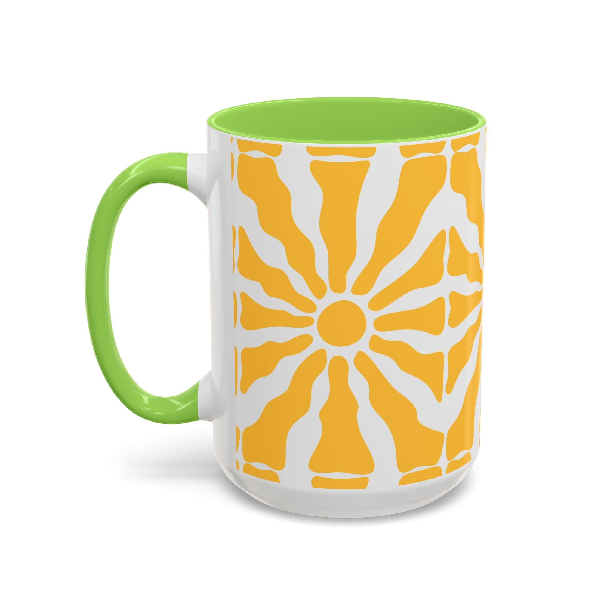 Yellow Sunburst Mug | Ceramic Coffee Cup