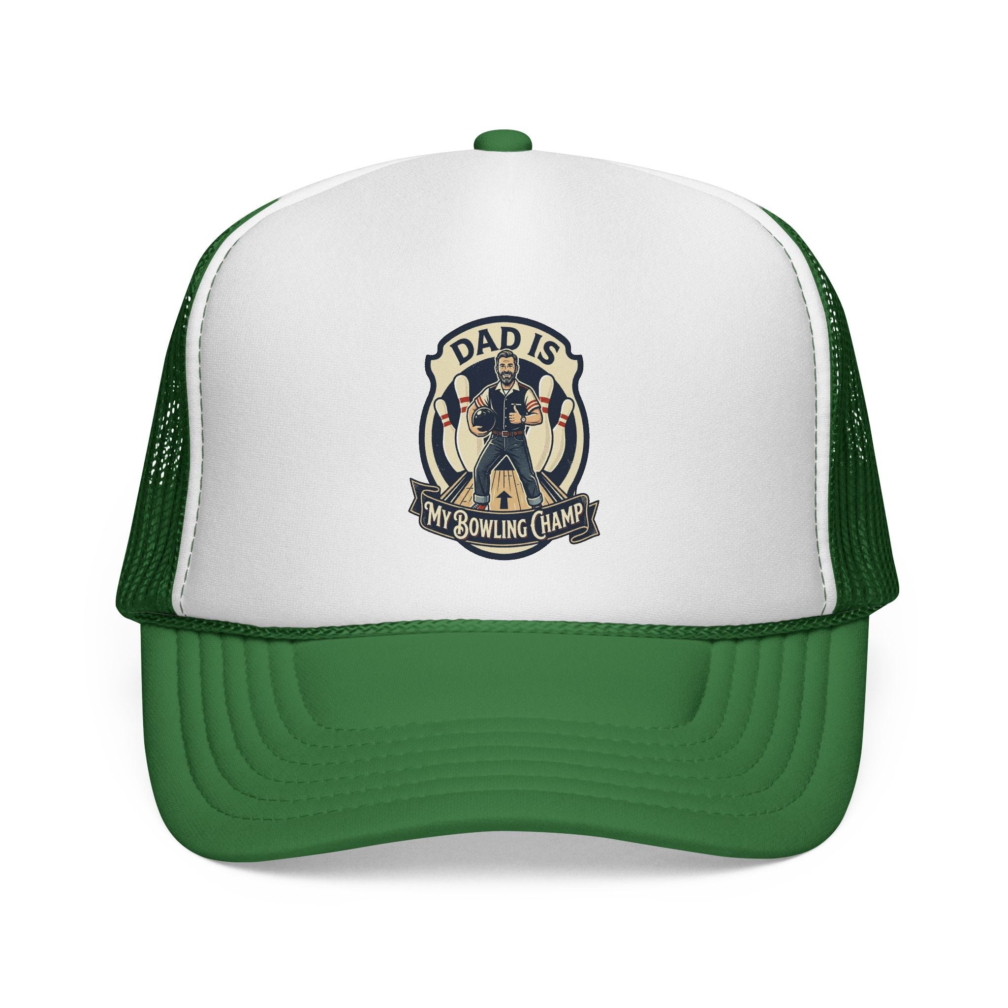 Dad Is My Bowling Champ Trucker Cap | Vintage Bowling Dad Hat