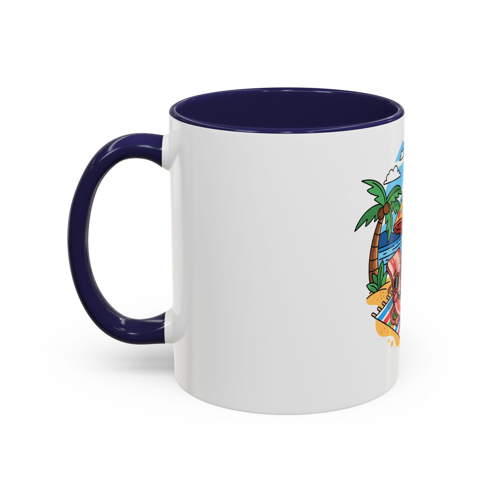 Sizzle & Chill Bacon Sunbathing Cartoon Accent Coffee Mug | 11oz or 15oz