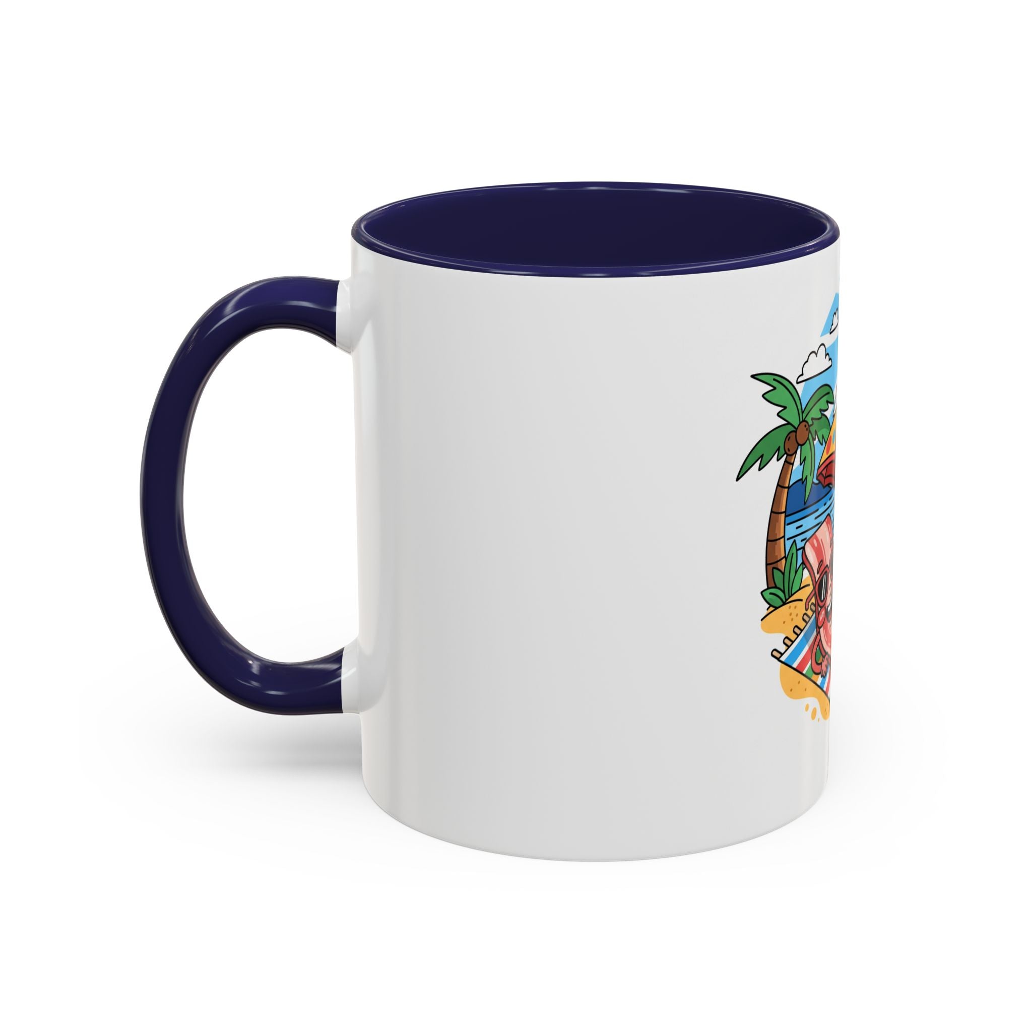Sizzle & Chill Bacon Sunbathing Cartoon Accent Coffee Mug | 11oz or 15oz
