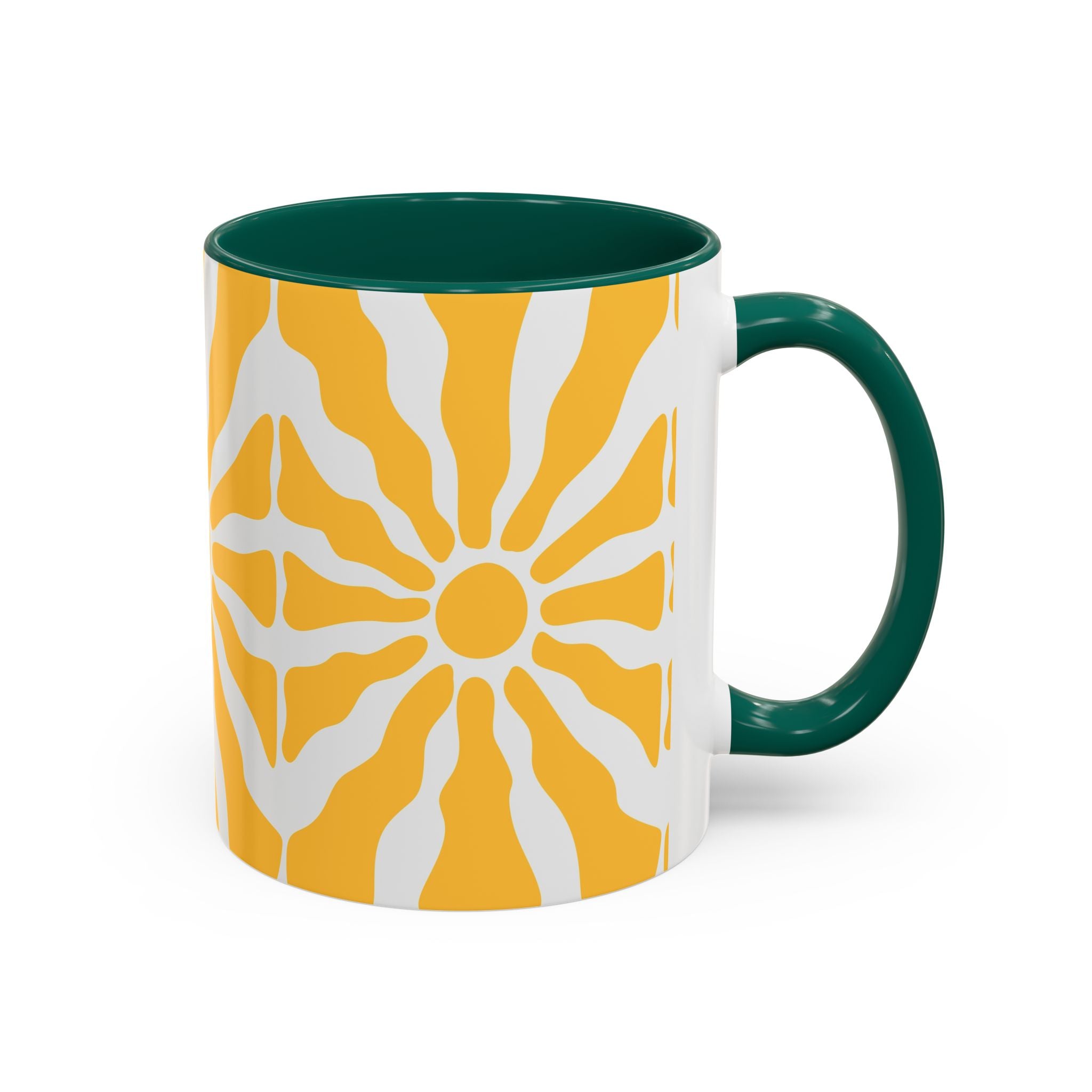 Yellow Sunburst Mug | Ceramic Coffee Cup