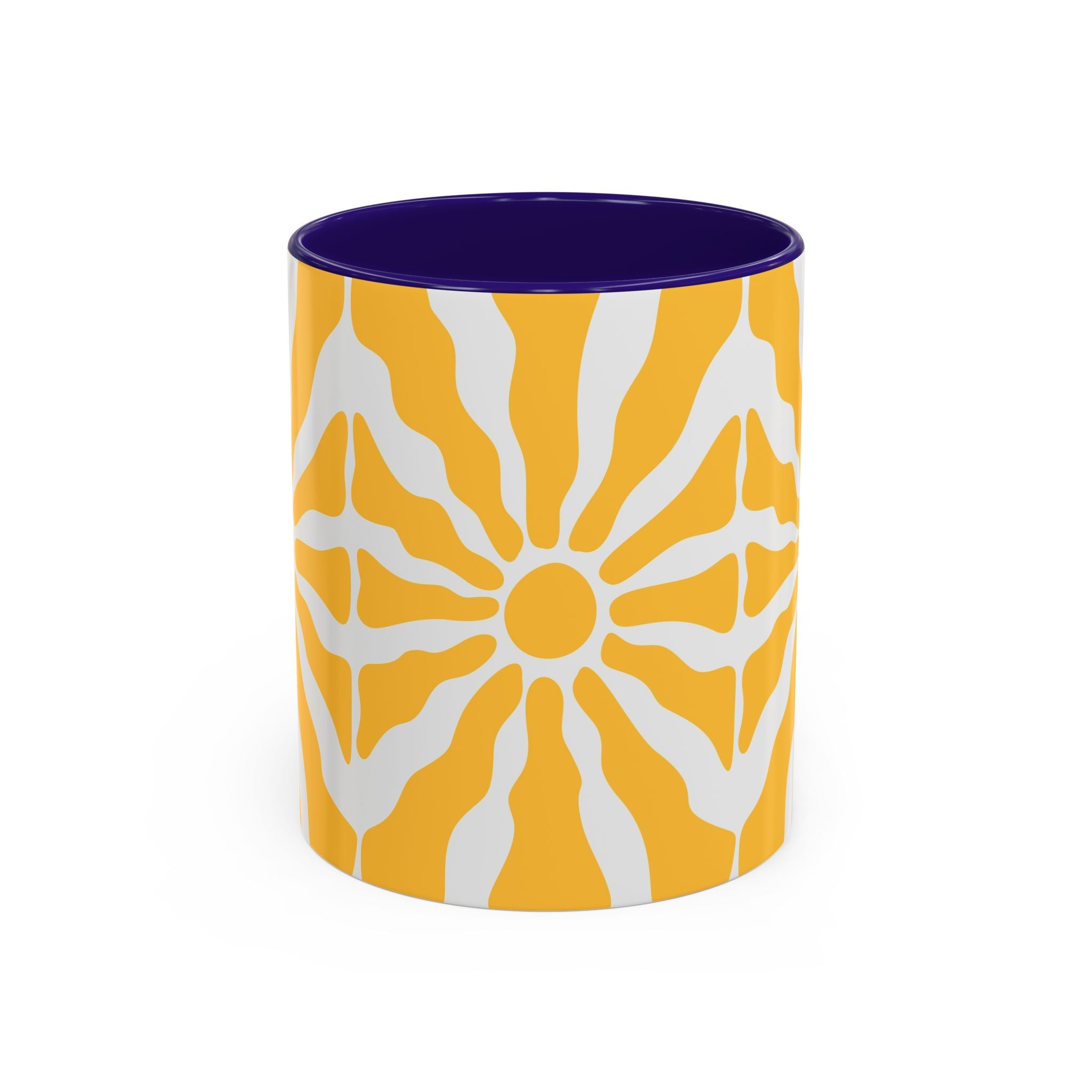Yellow Sunburst Mug | Ceramic Coffee Cup