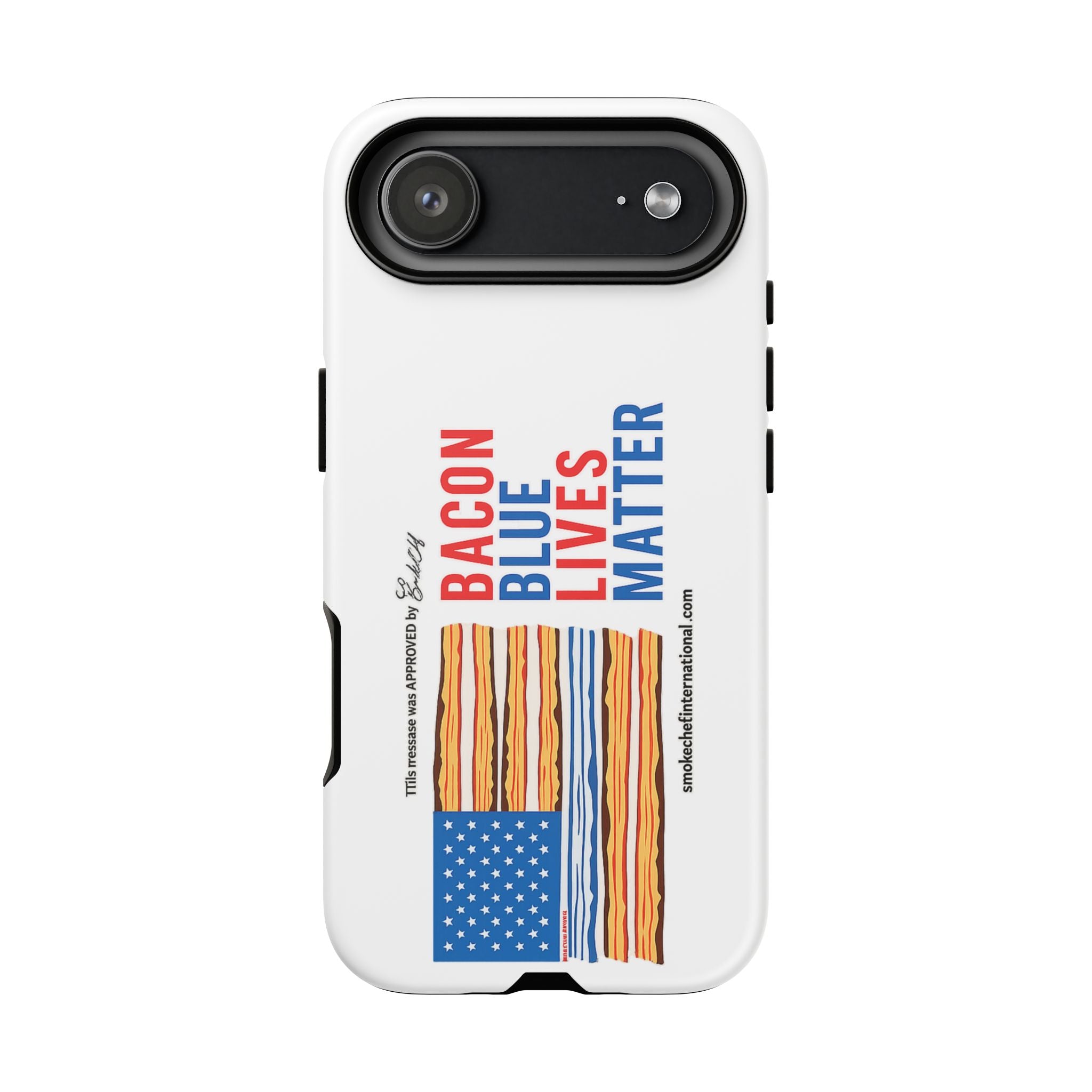 Bacon Blue Lives Matter Phone Case | Patriotic Flag Bacon Illustration