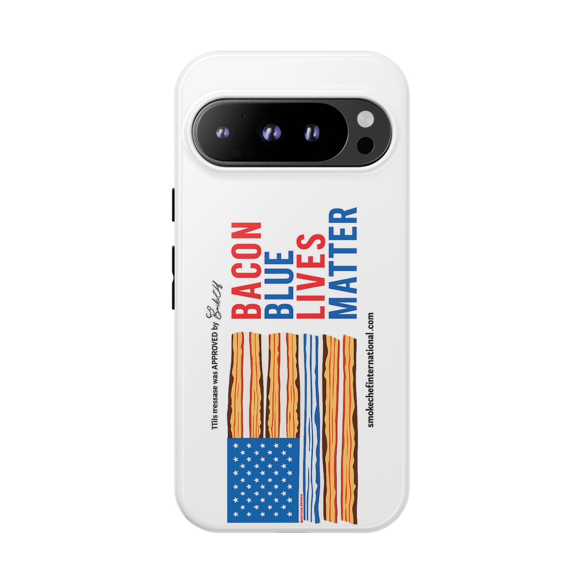 Bacon Blue Lives Matter Phone Case | Patriotic Flag Bacon Illustration