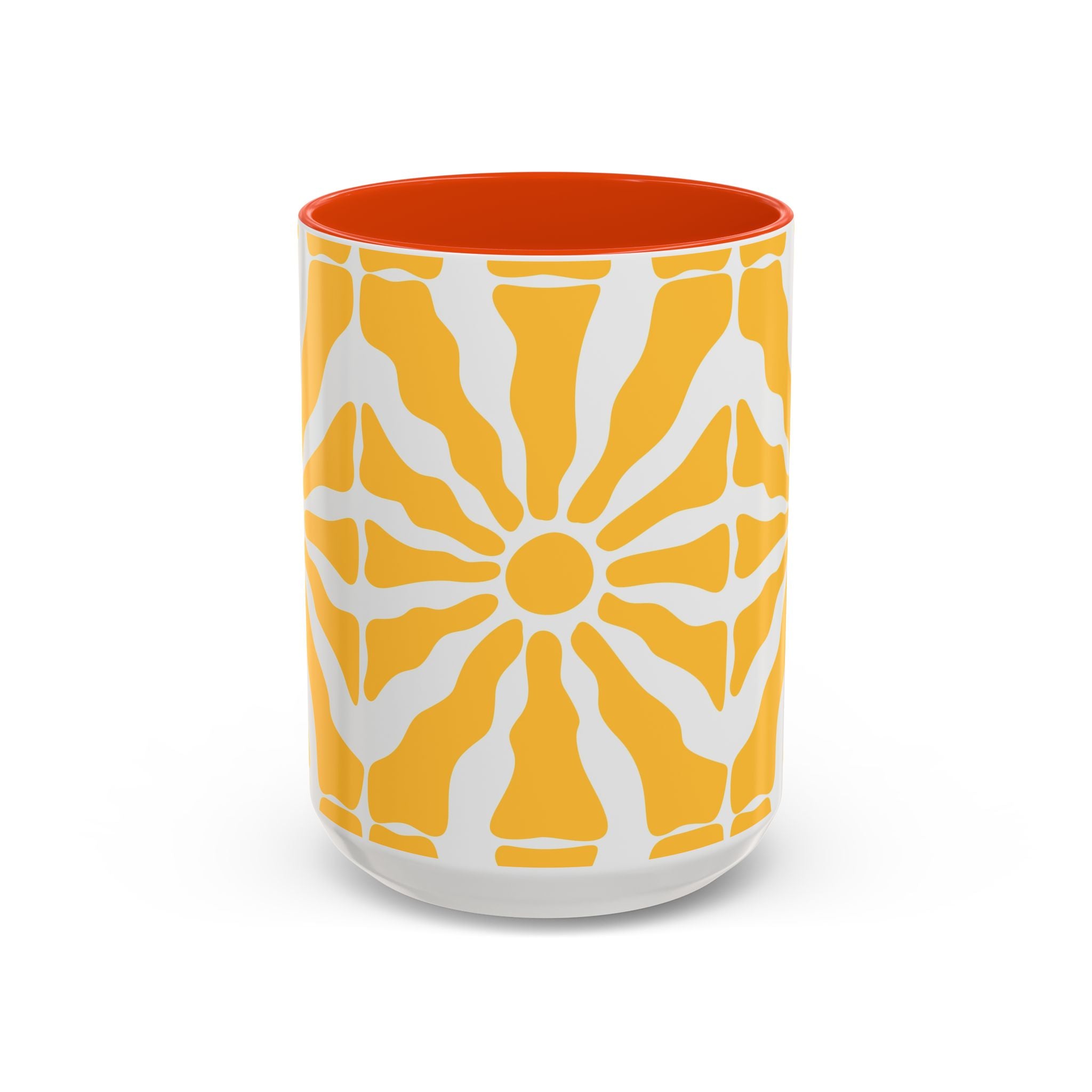 Yellow Sunburst Mug | Ceramic Coffee Cup