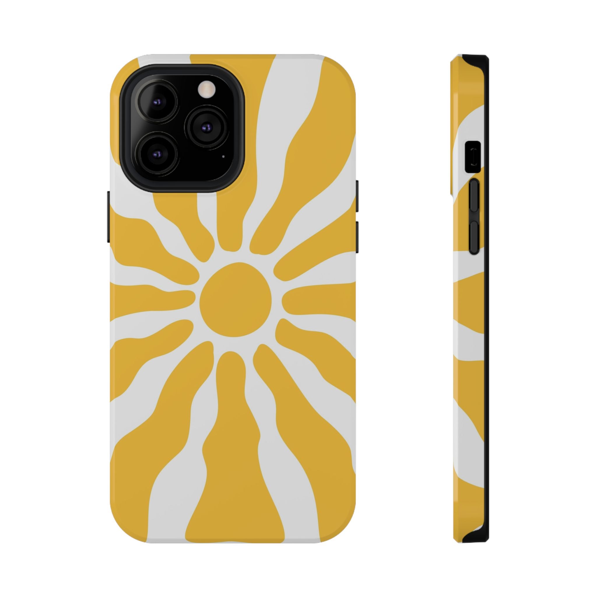Retro Sunburst iPhone Case | Impact-Resistant Phone Case