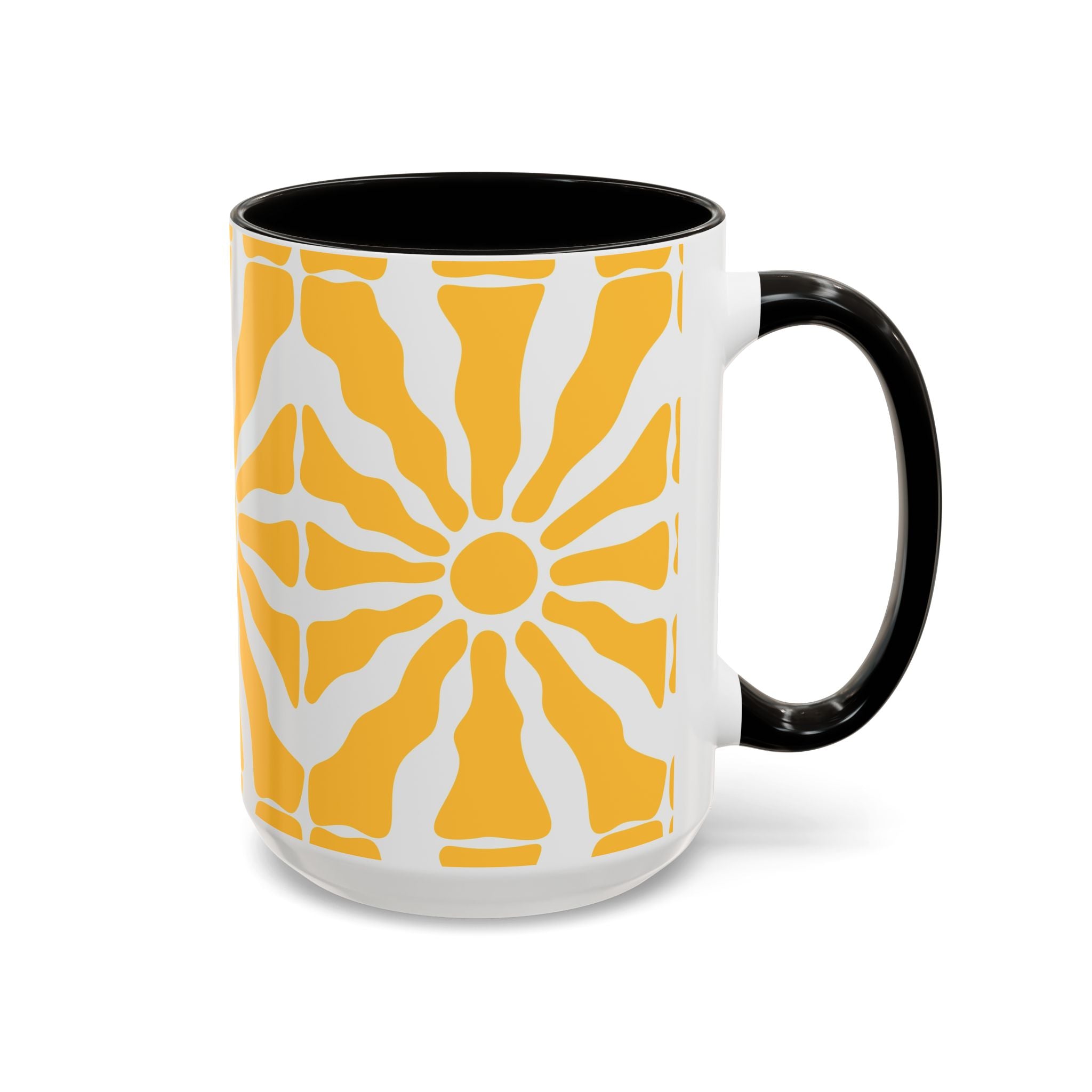 Yellow Sunburst Mug | Ceramic Coffee Cup