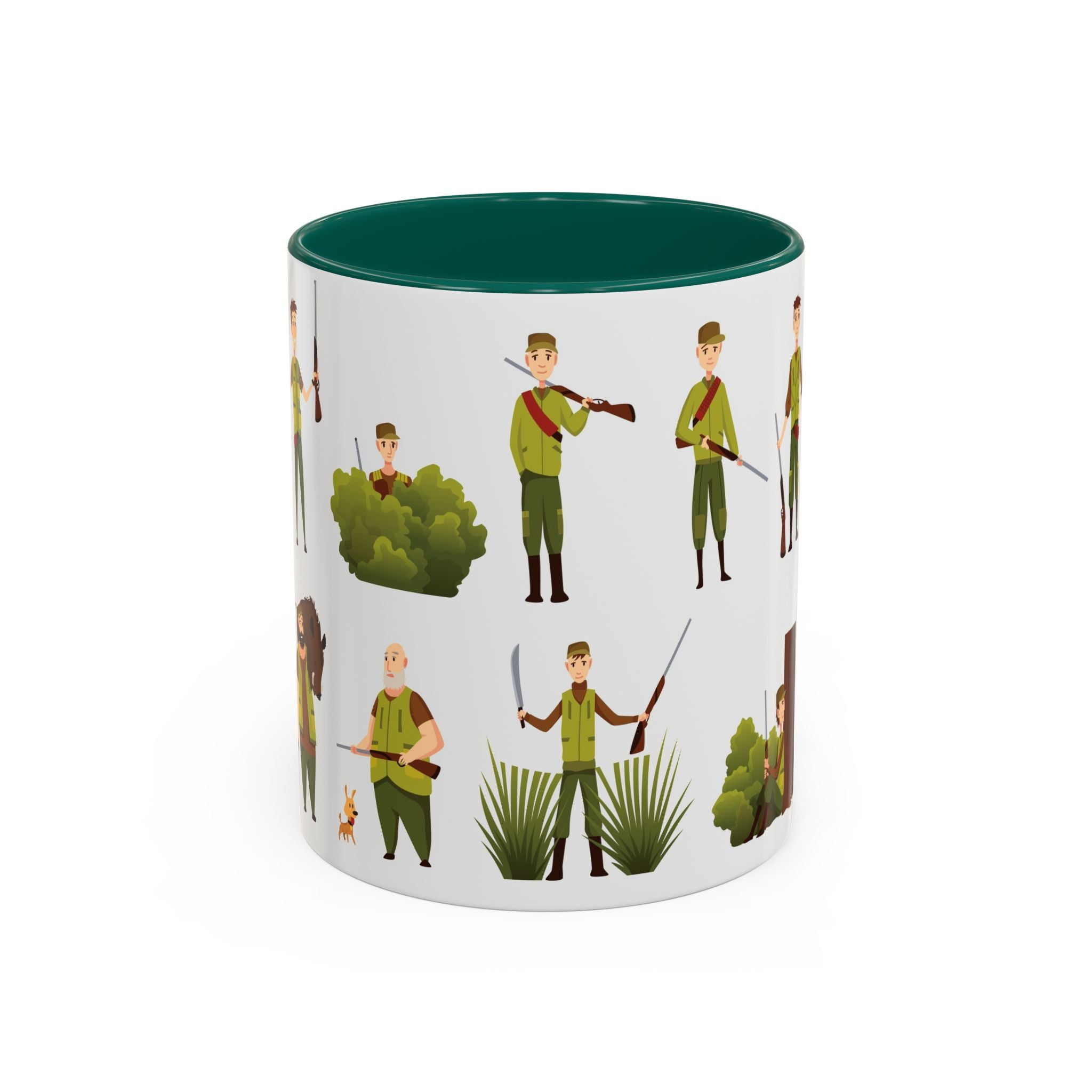 Hunter Pattern Mug | Hunting Illustrations, Outdoorsman Coffee Cup