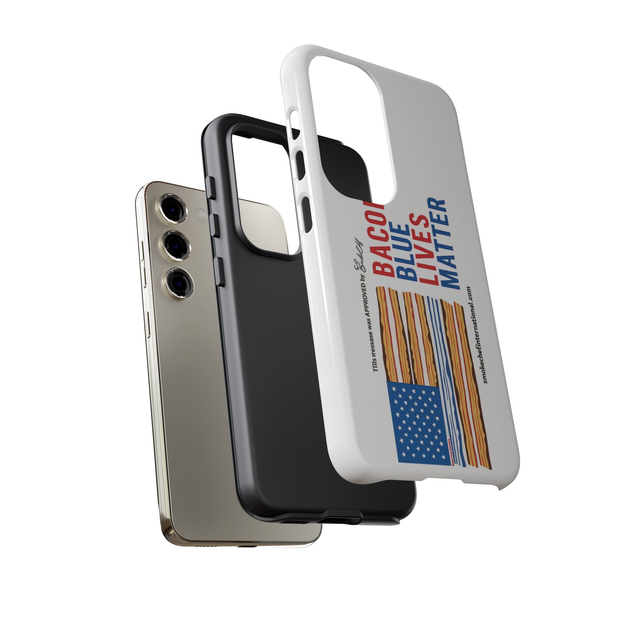Bacon Blue Lives Matter Phone Case | Patriotic Flag Bacon Illustration