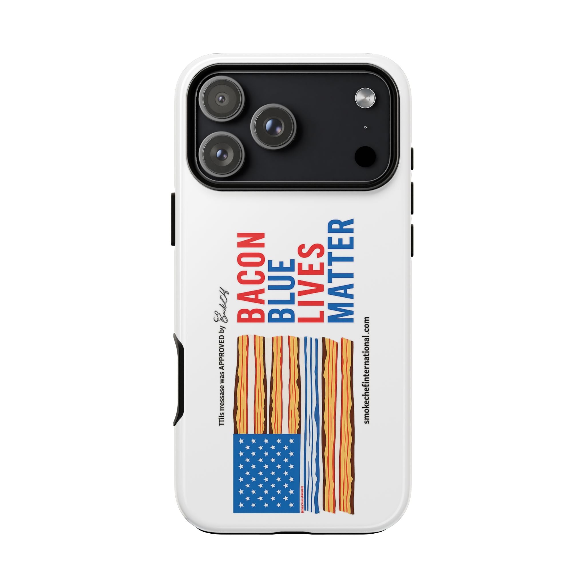 Bacon Blue Lives Matter Phone Case | Patriotic Flag Bacon Illustration