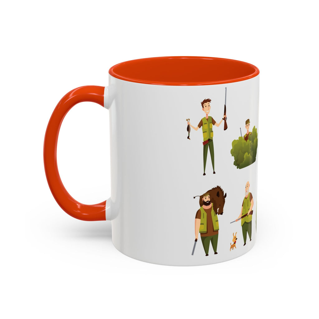 Hunter Pattern Mug | Hunting Illustrations, Outdoorsman Coffee Cup