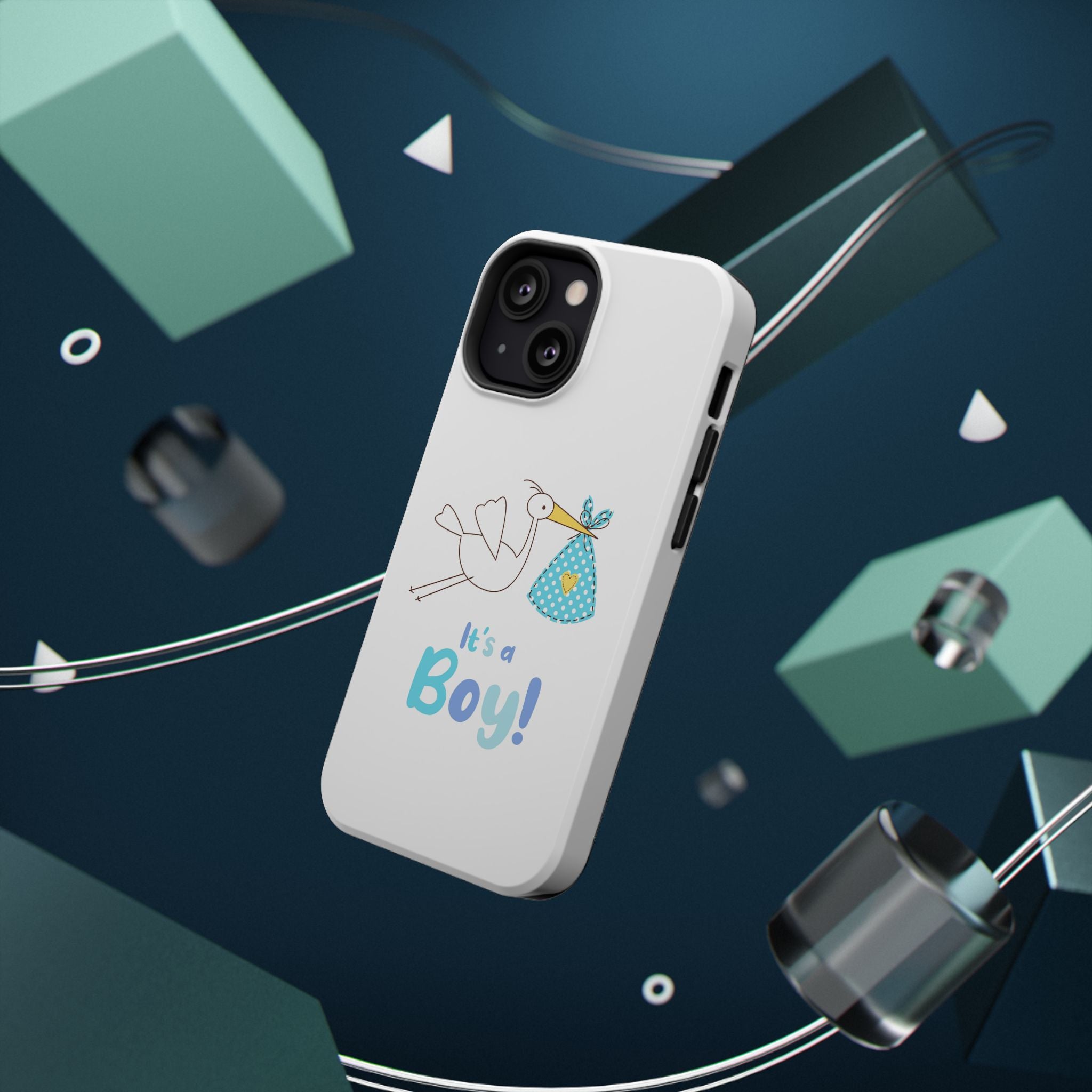 Stork 'It's a Boy' Phone Case | Impact-Resistant Case