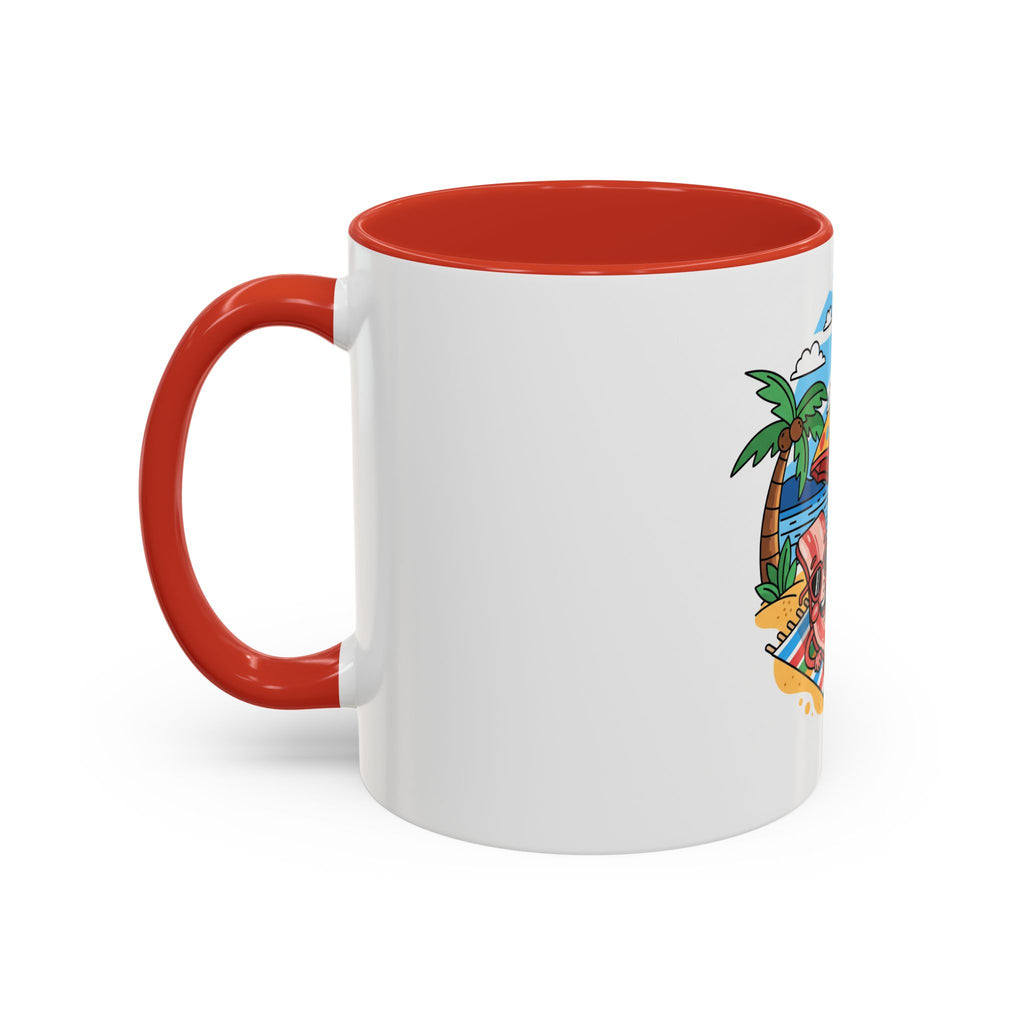 Sizzle & Chill Bacon Sunbathing Cartoon Accent Coffee Mug | 11oz or 15oz