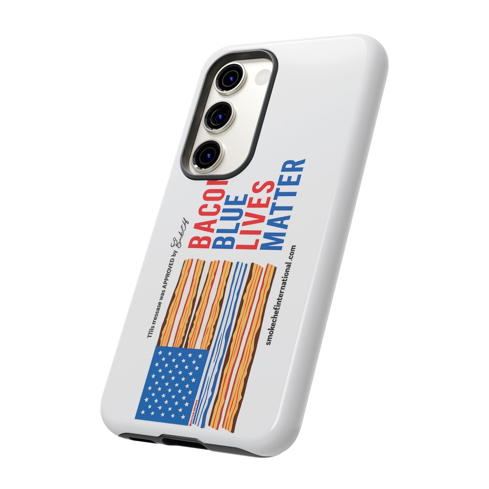 Bacon Blue Lives Matter Phone Case | Patriotic Flag Bacon Illustration