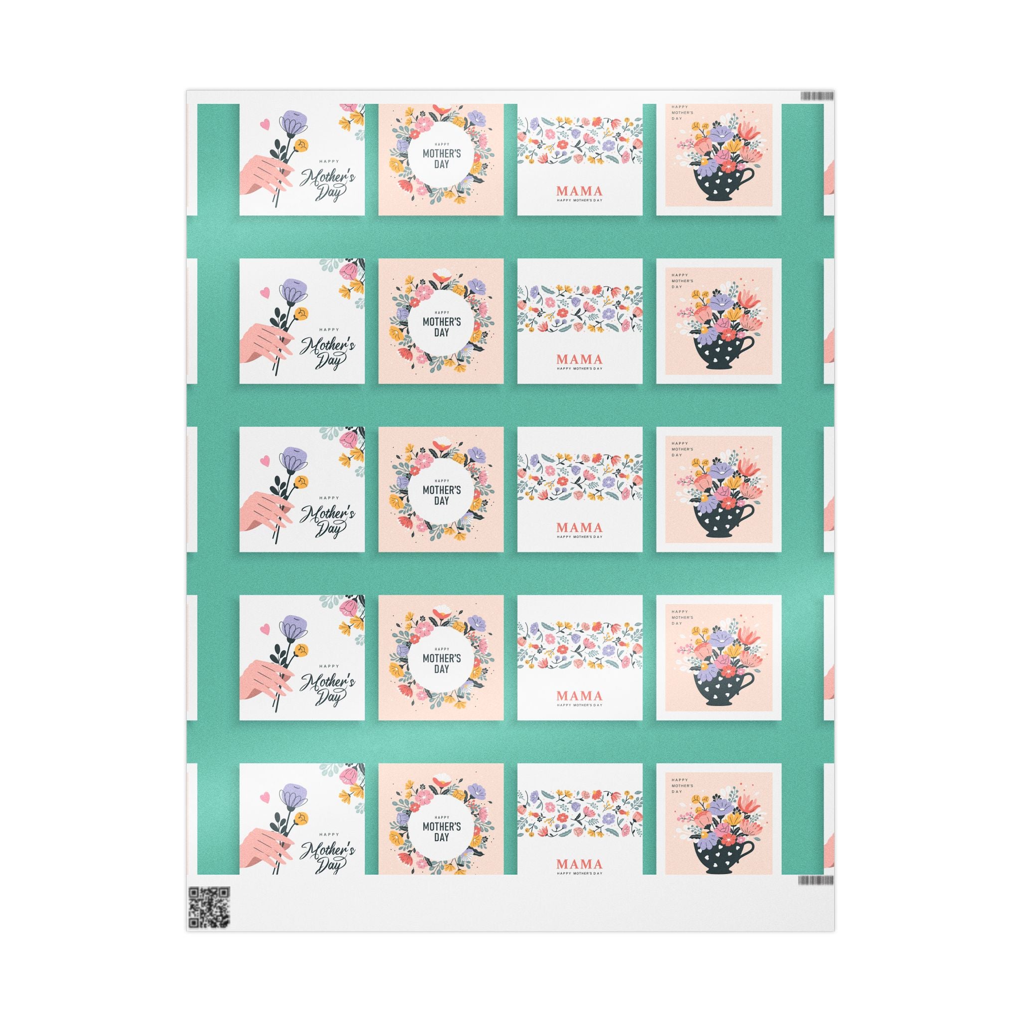 Colorful Feather Pattern Wrapping Papers | Repeating Bird Feather Gift Wrap