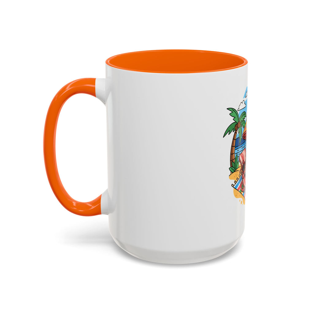 Sizzle & Chill Bacon Sunbathing Cartoon Accent Coffee Mug | 11oz or 15oz
