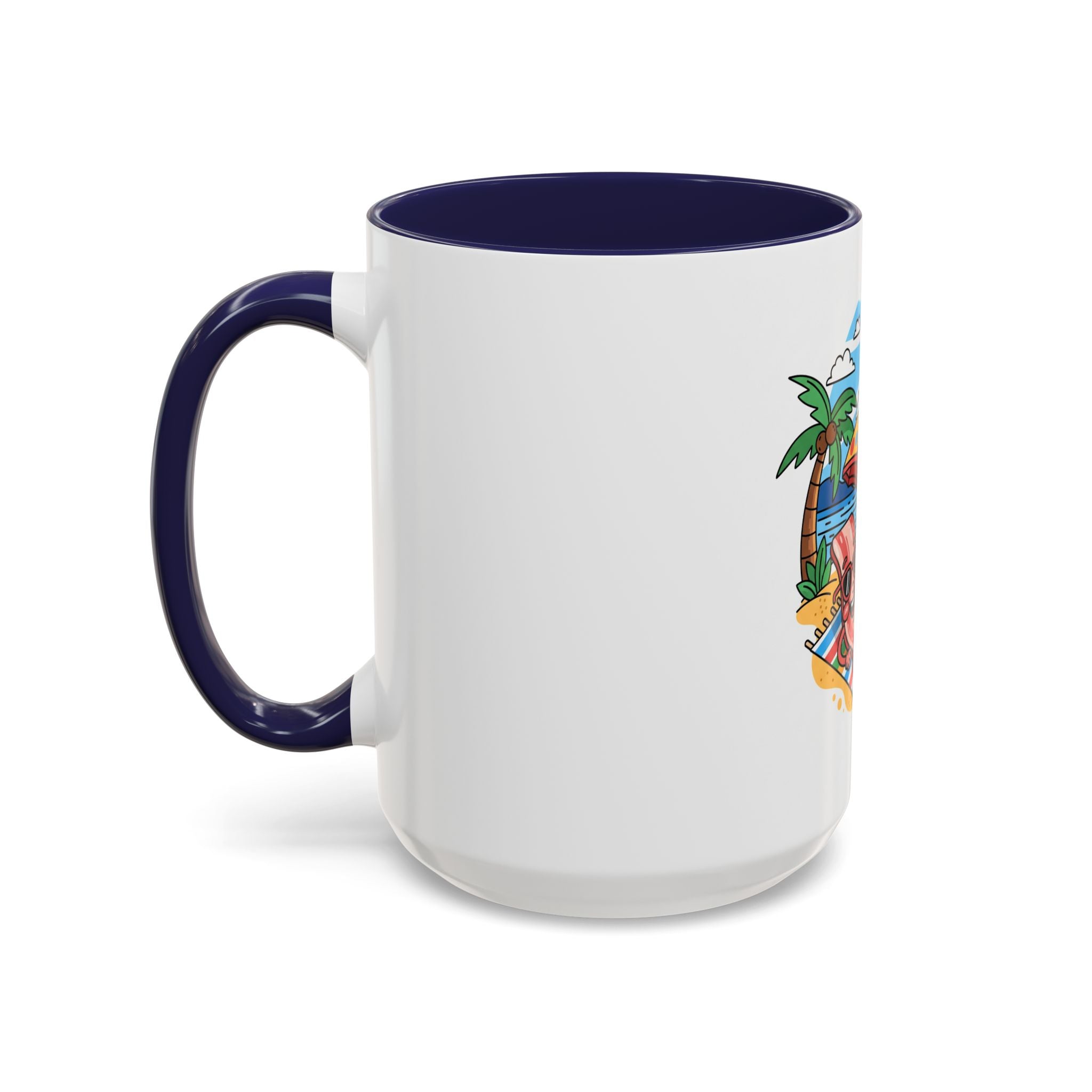 Sizzle & Chill Bacon Sunbathing Cartoon Accent Coffee Mug | 11oz or 15oz